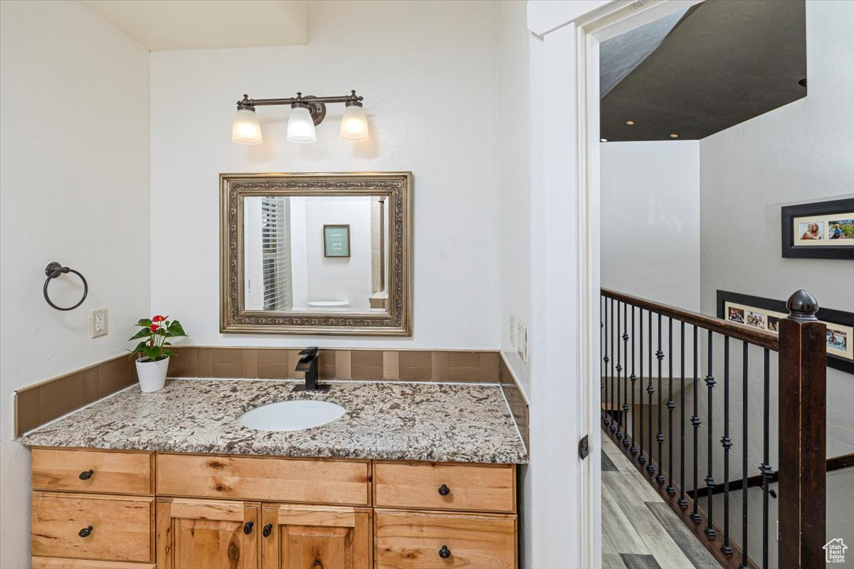 Bathroom featuring vanity
