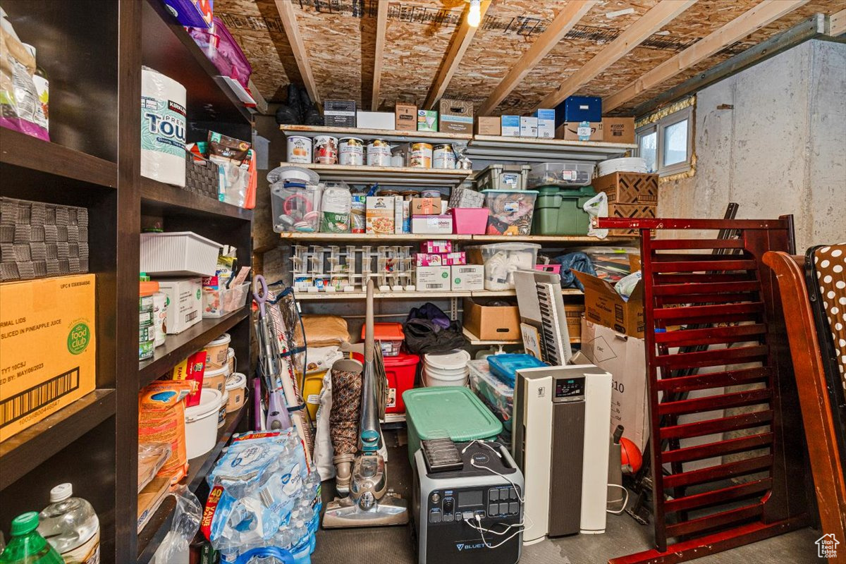 View of storage room/cold storage