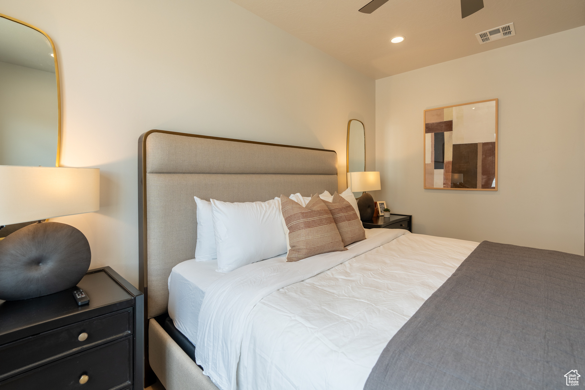 Bedroom with ceiling fan