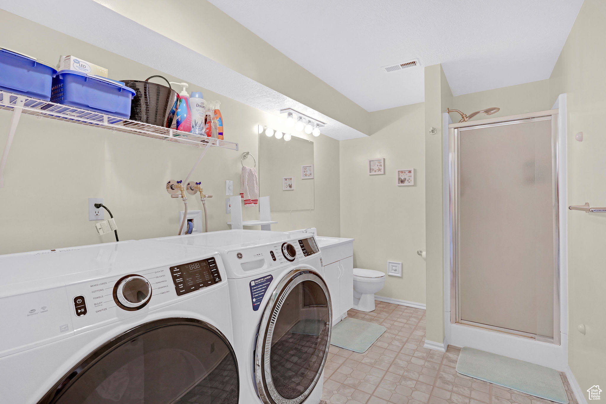 Laundry room and 3/4 bath