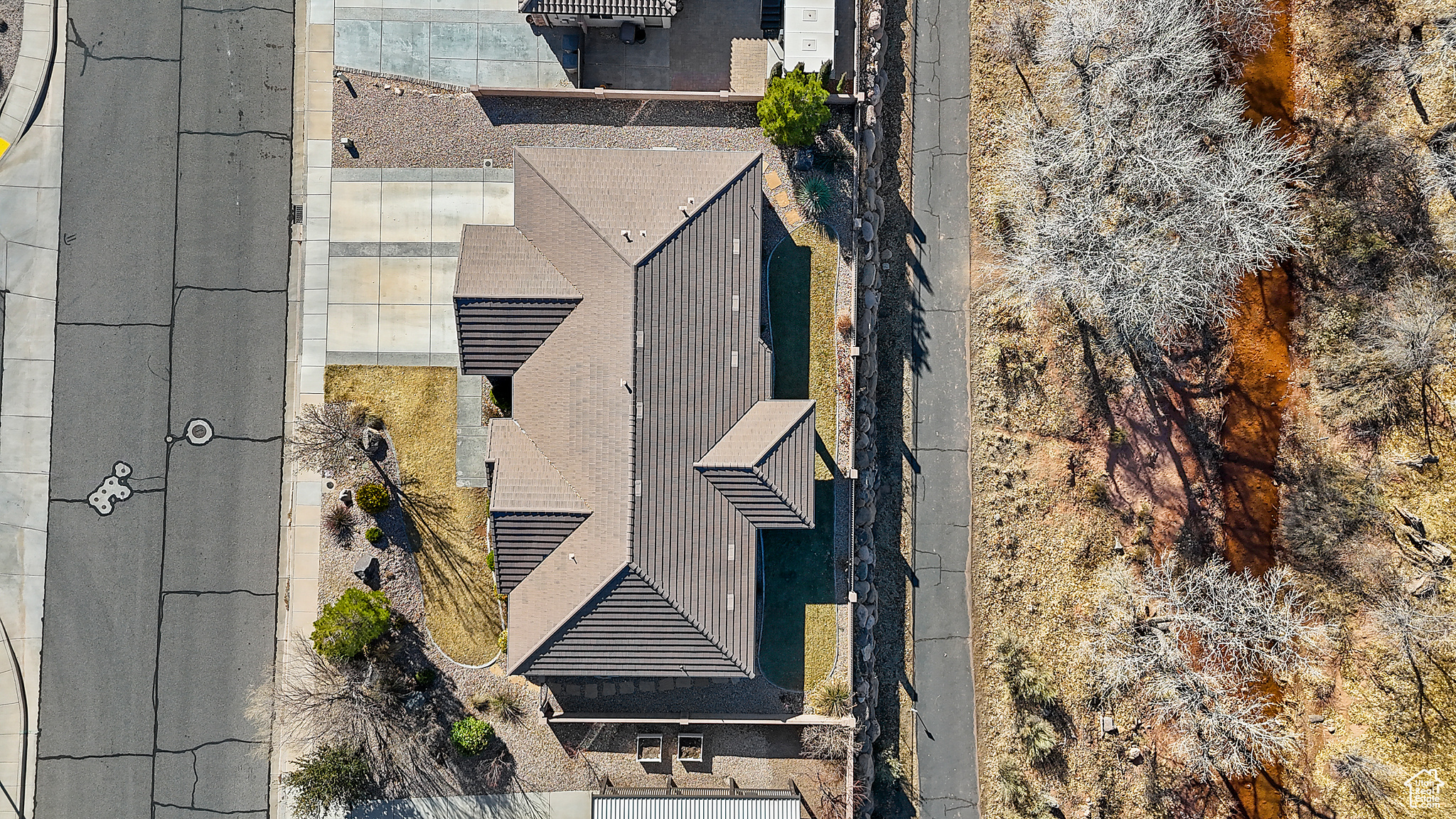 Property Overview with trail and creek views