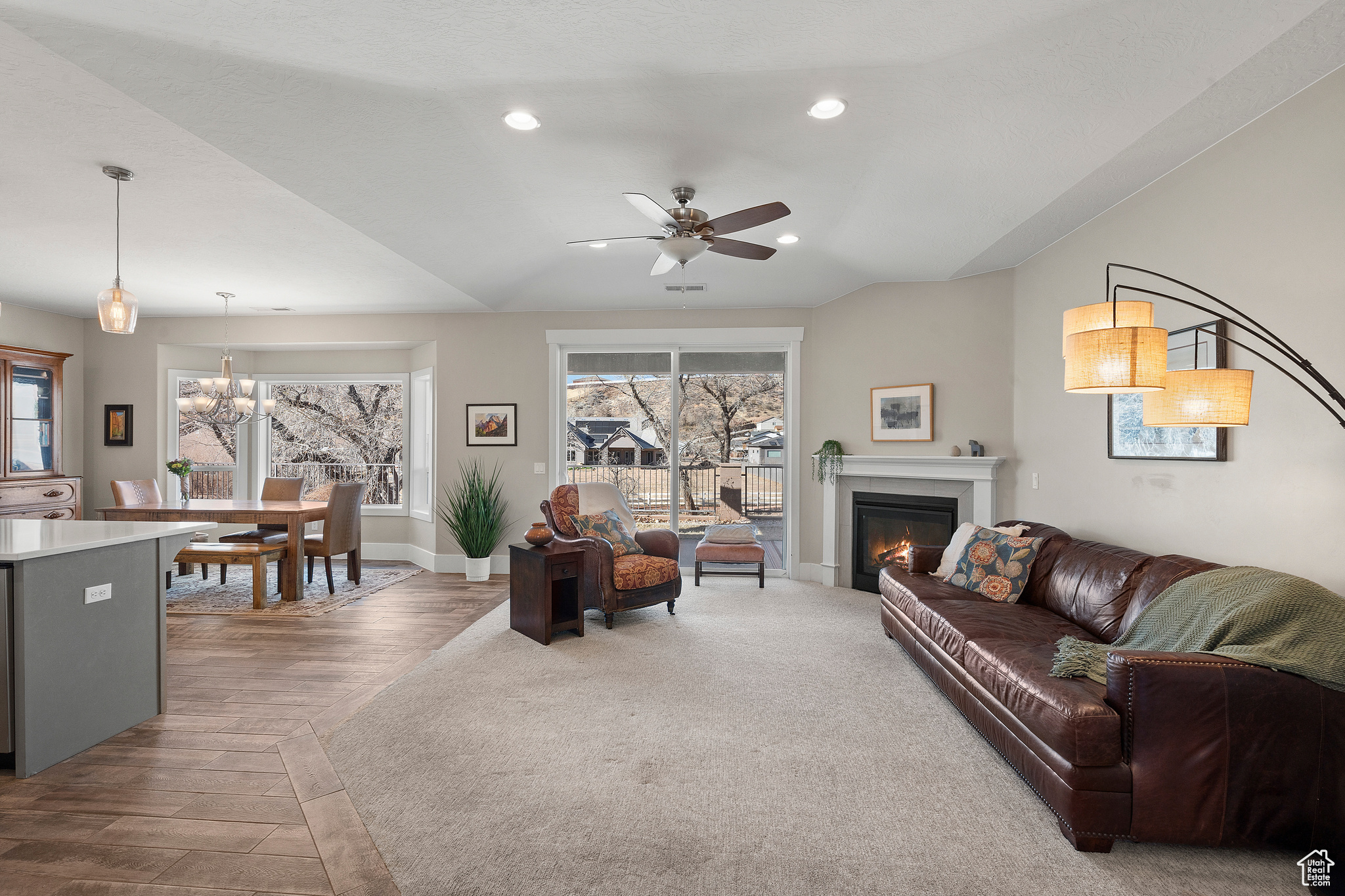 Open Concept with Cozy Fireplace