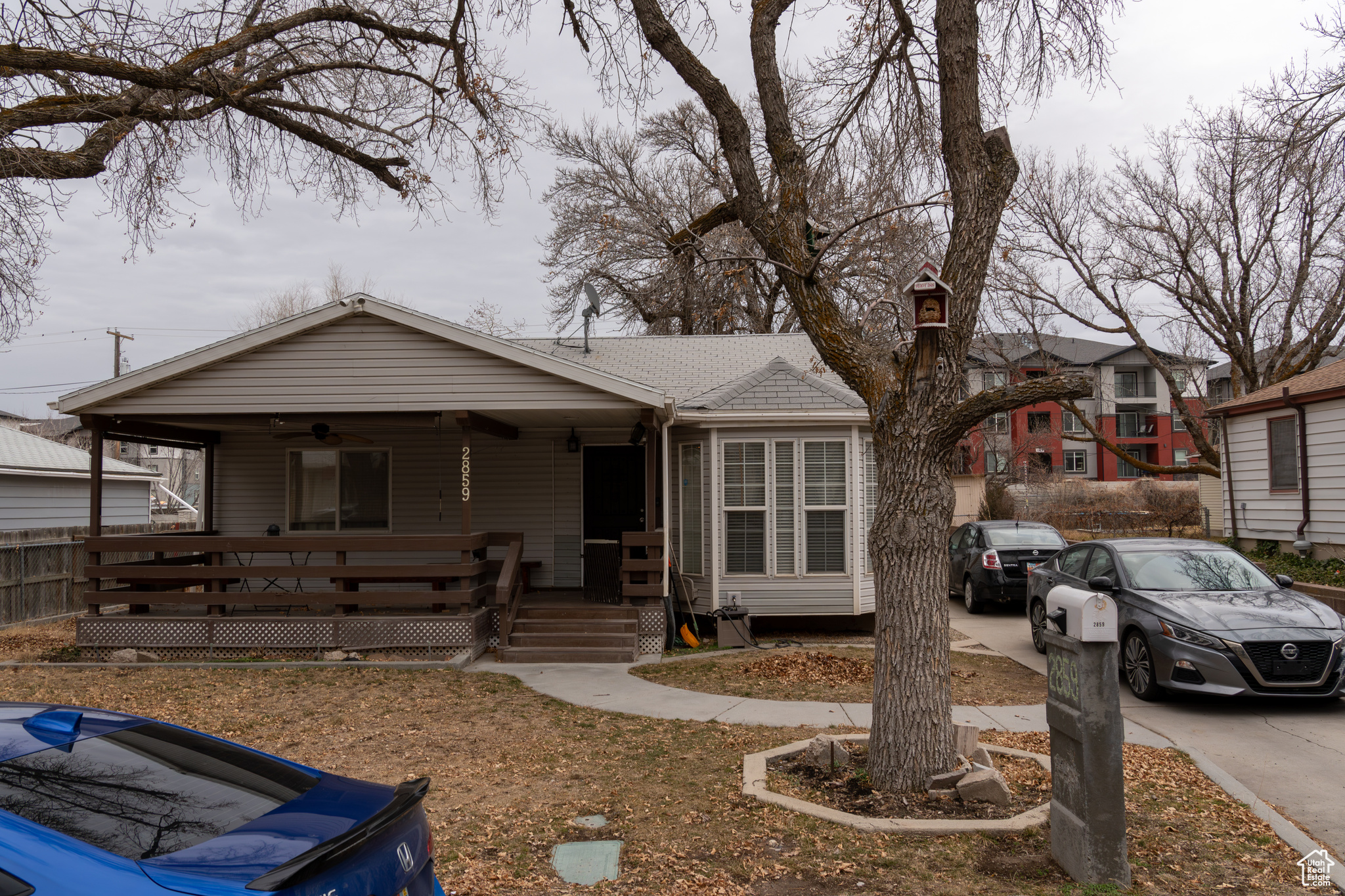 View of front of home with covered porch