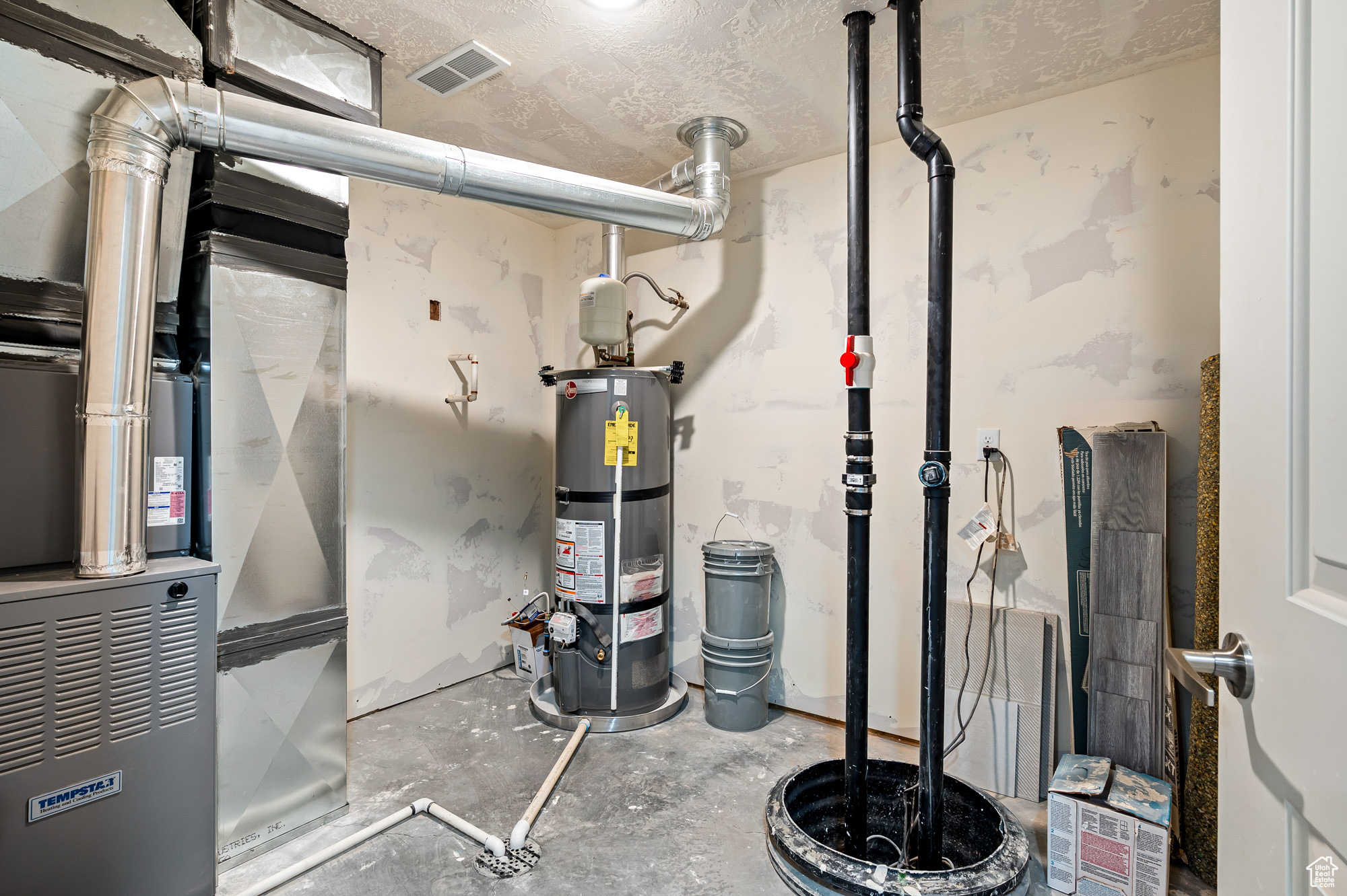 Utilities featuring secured water heater