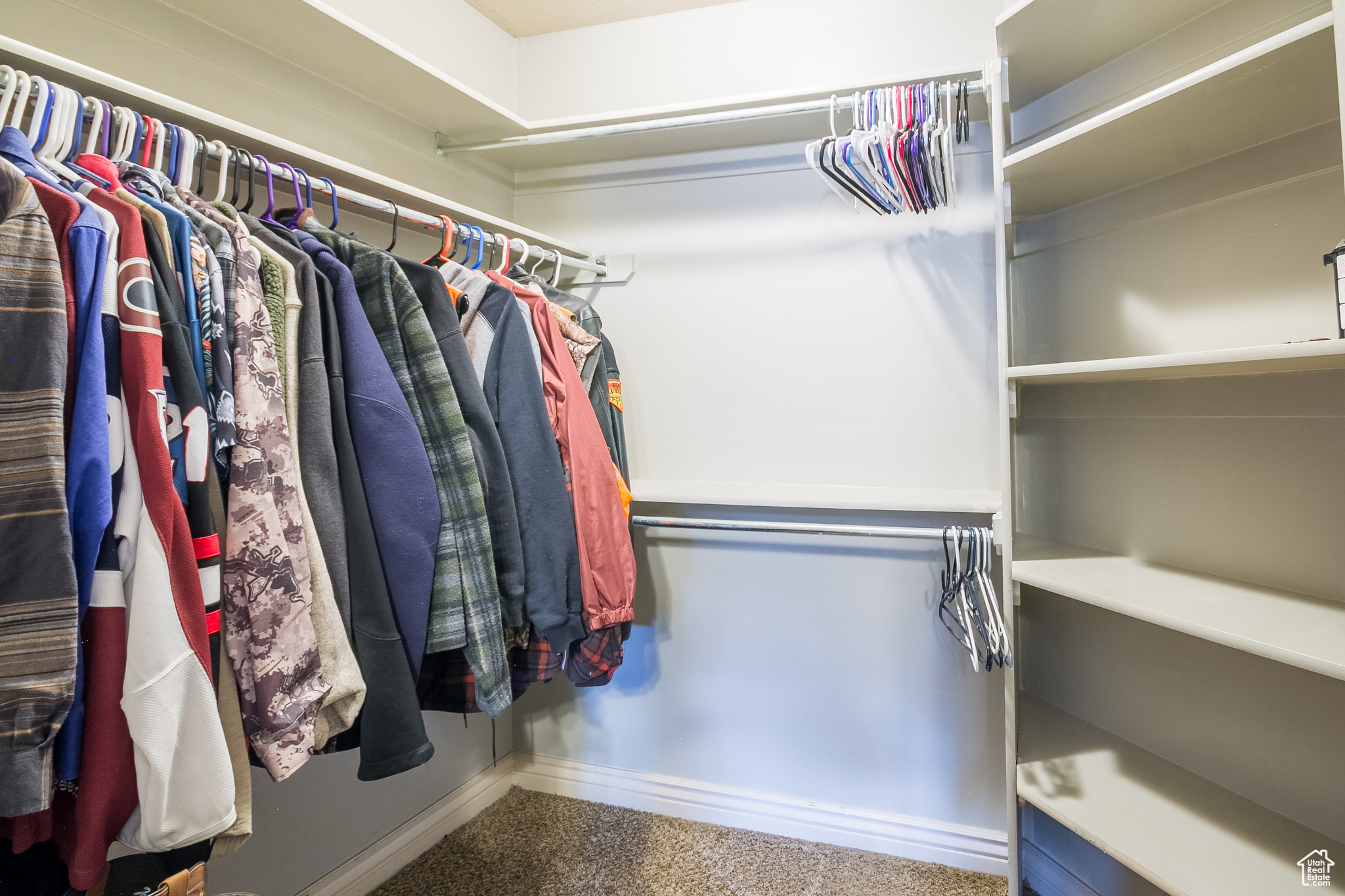 View of walk in closet