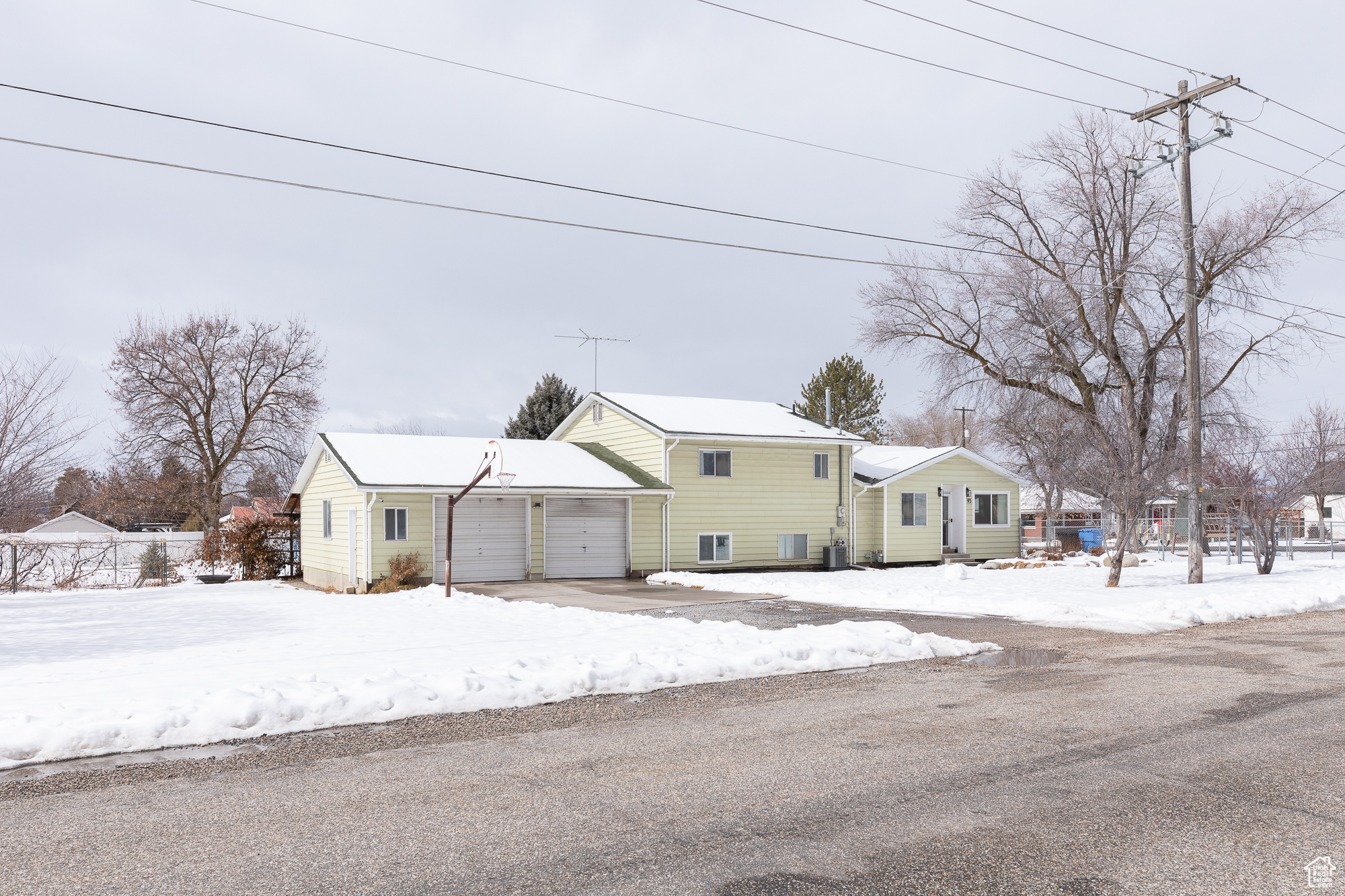 Split level home with a garage