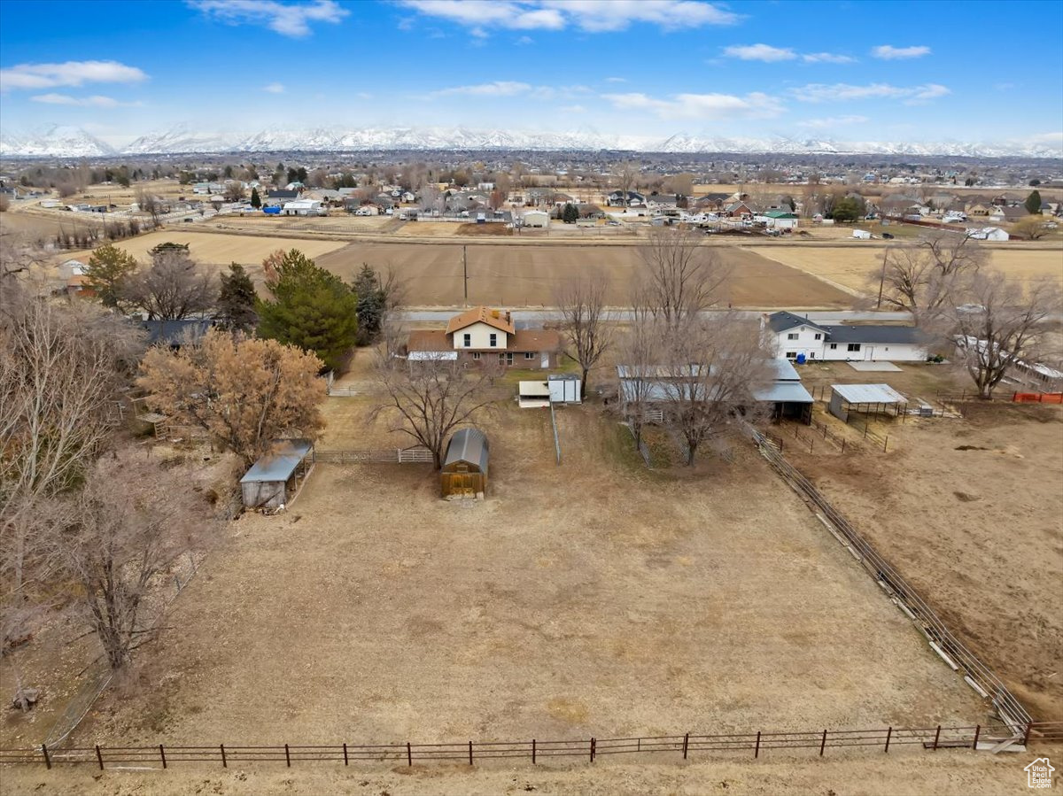 Aerial view with a rural view