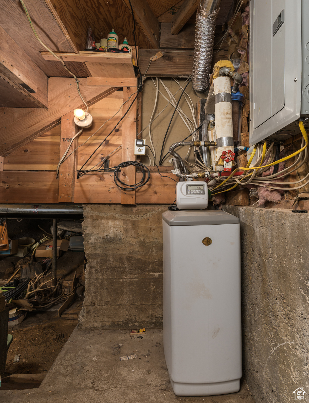 Utility room with electric panel