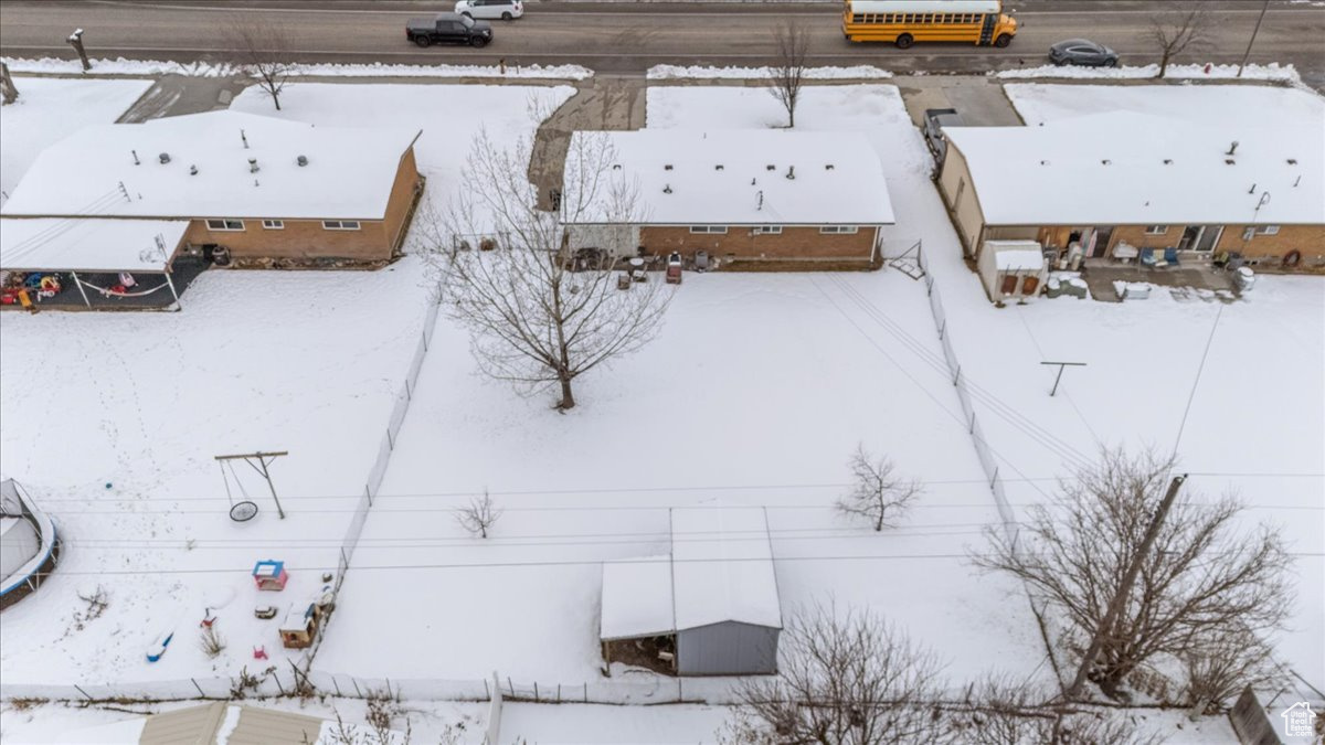 View of snowy aerial view