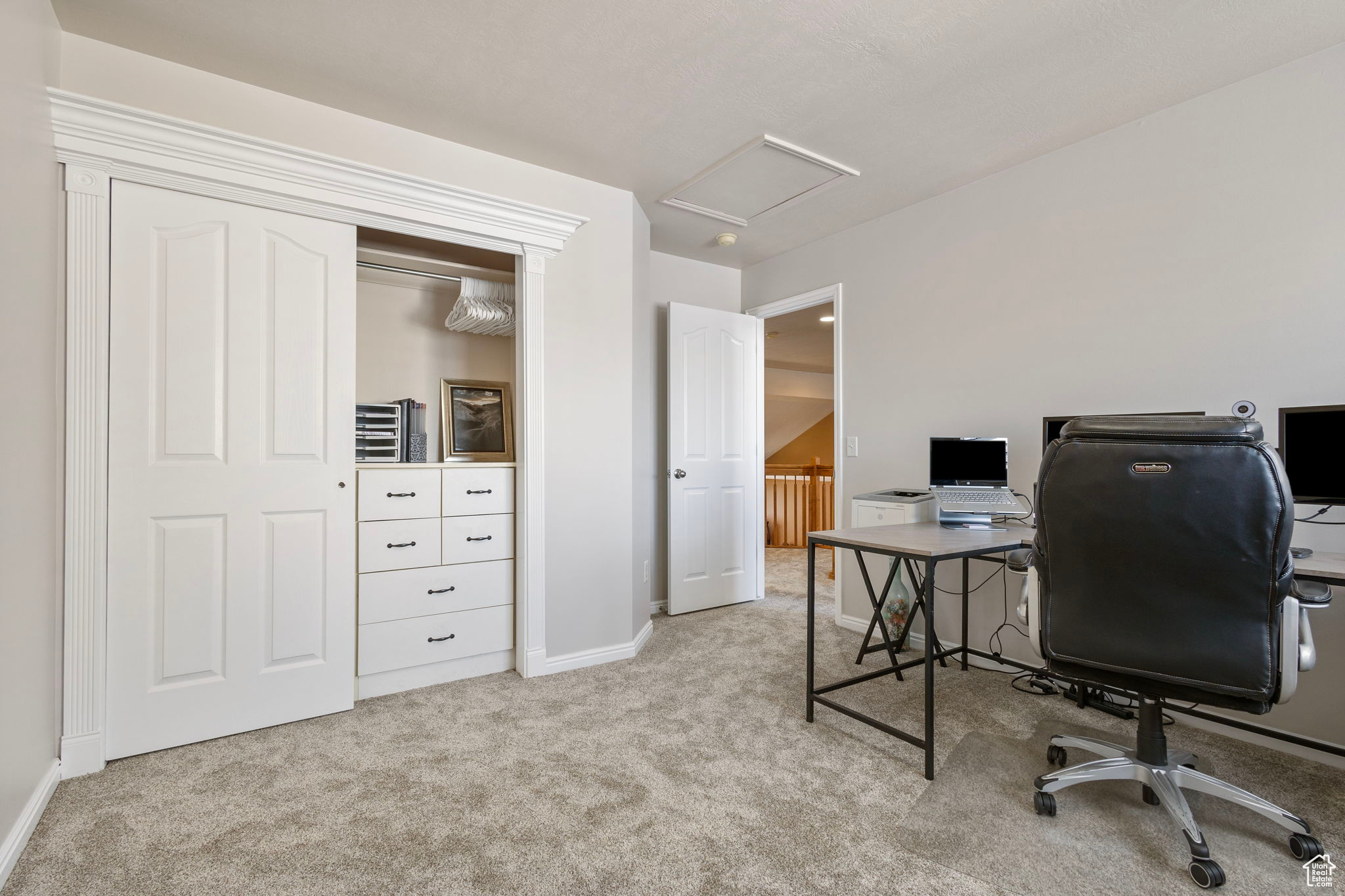 View of carpeted office
