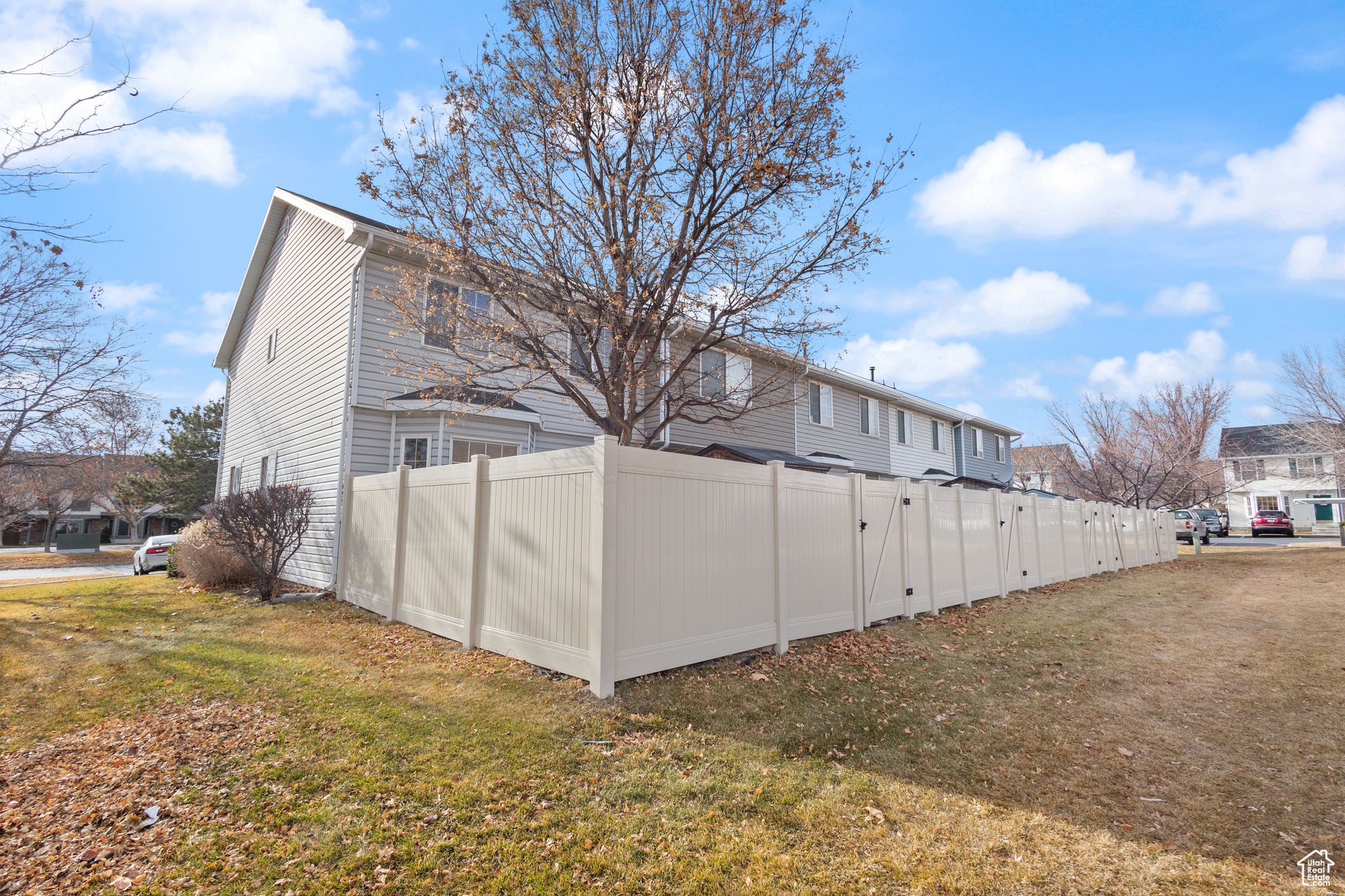 View of home's exterior featuring a lawn