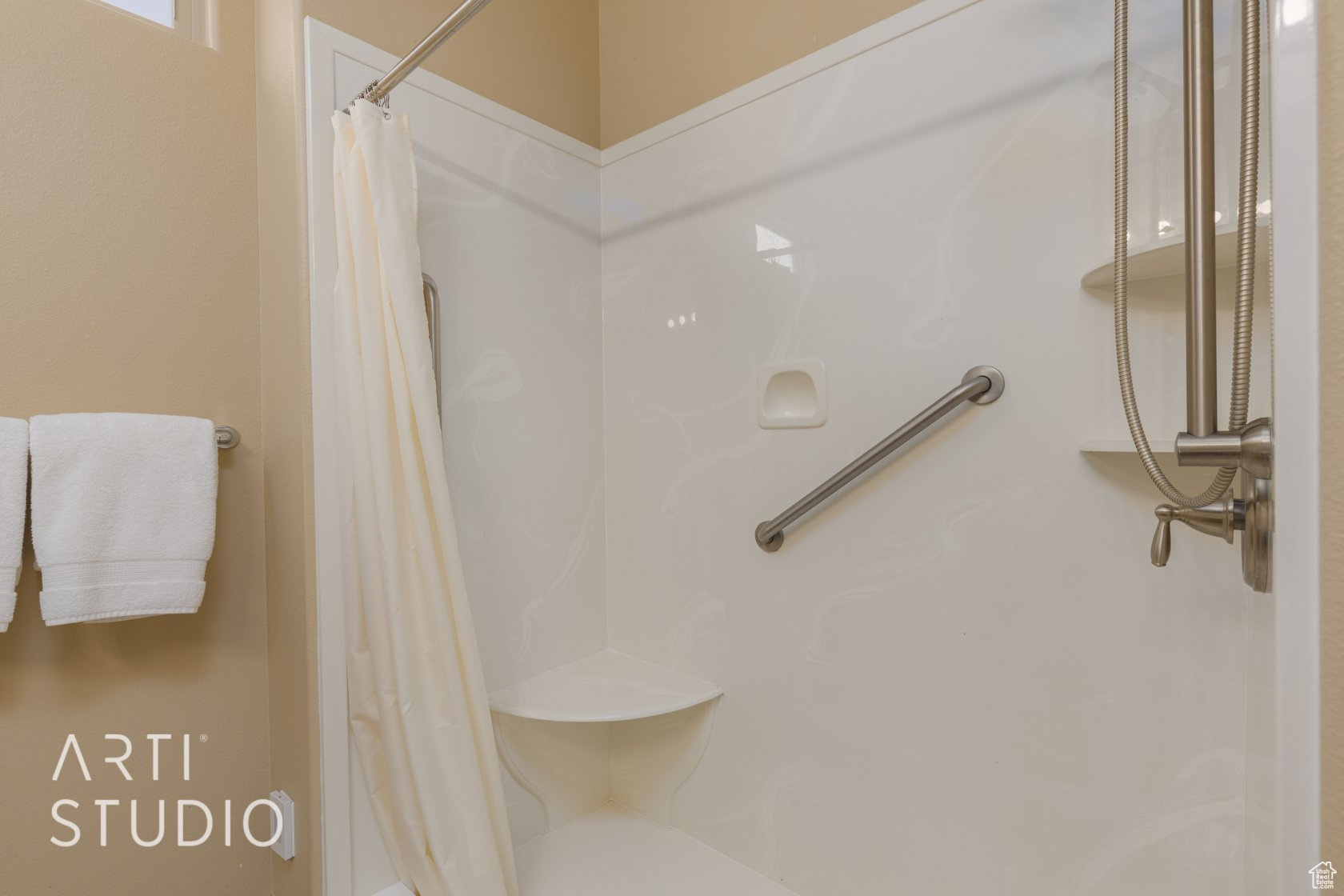 Bathroom featuring walk in shower