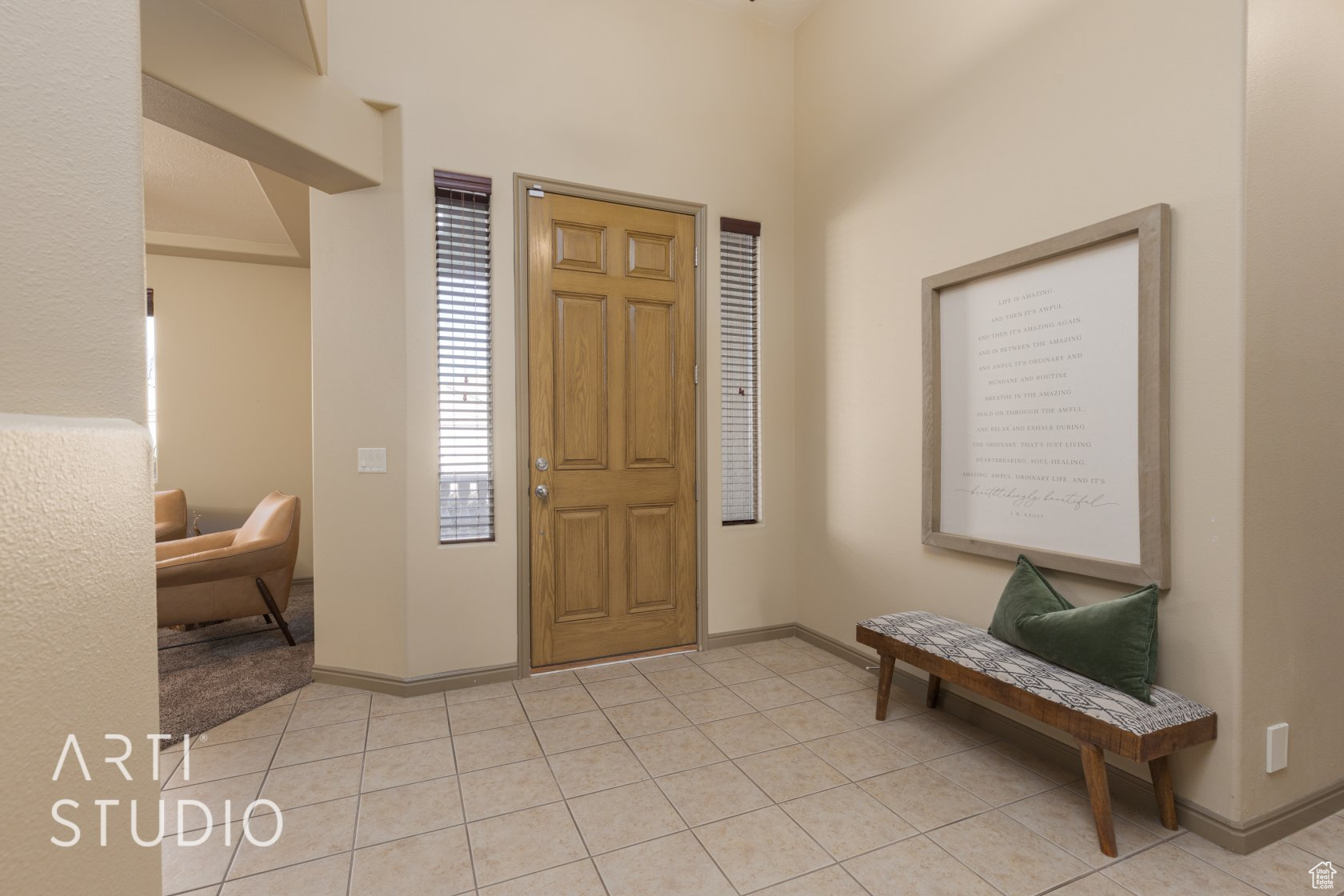 View of tiled entryway