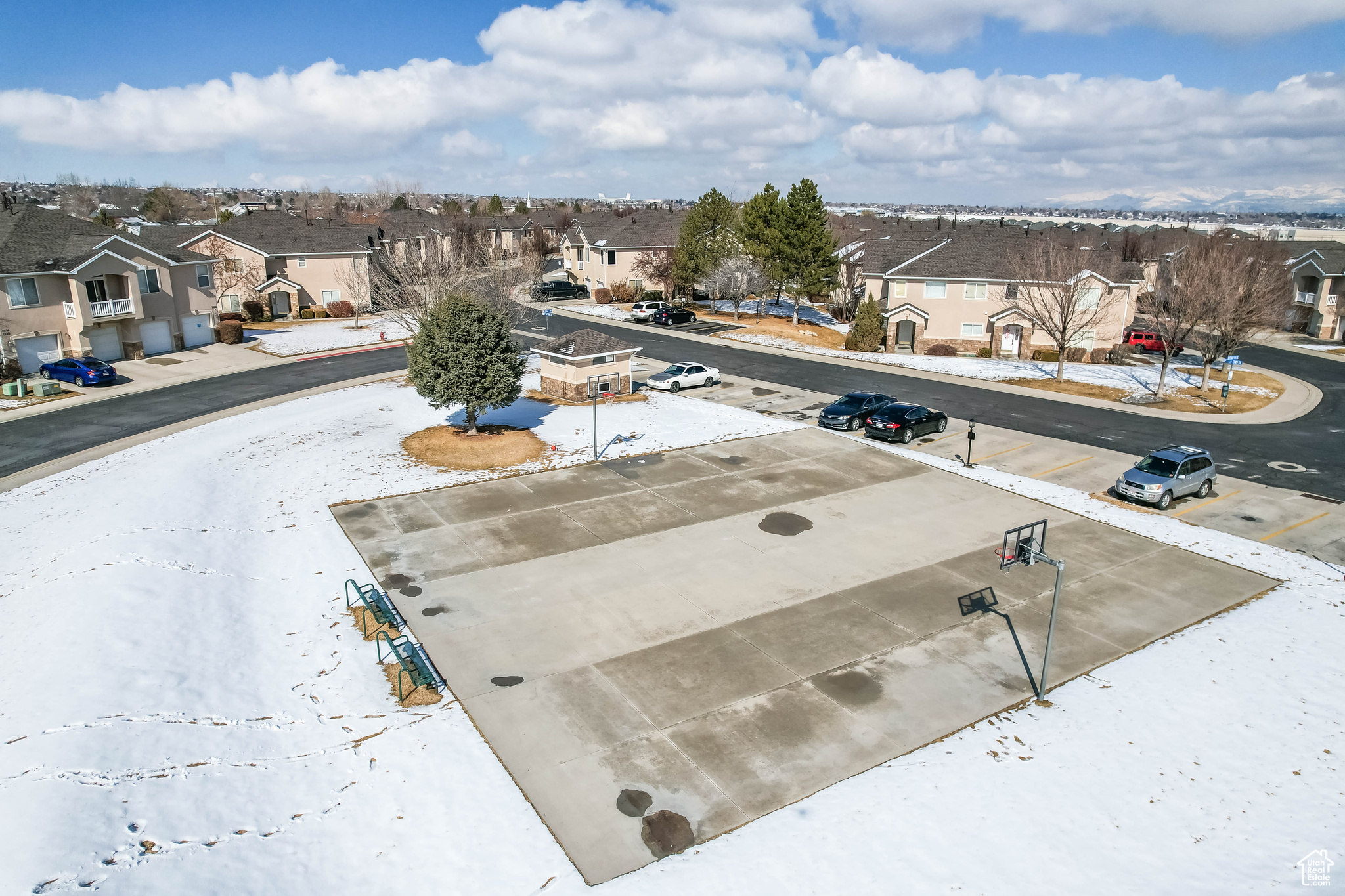 Drone / aerial view with a residential view