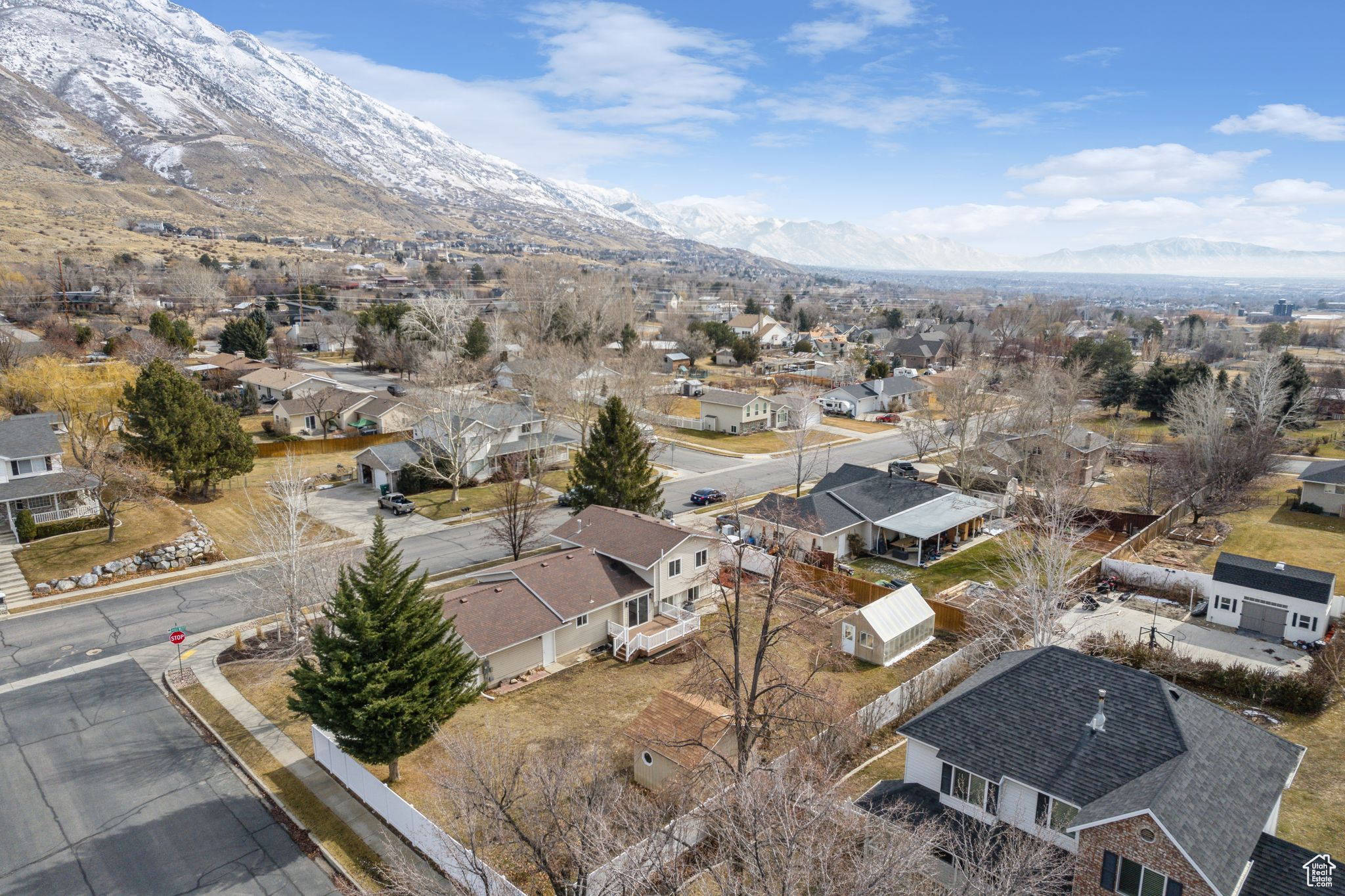 Bird's eye view with a residential view and a mountain view