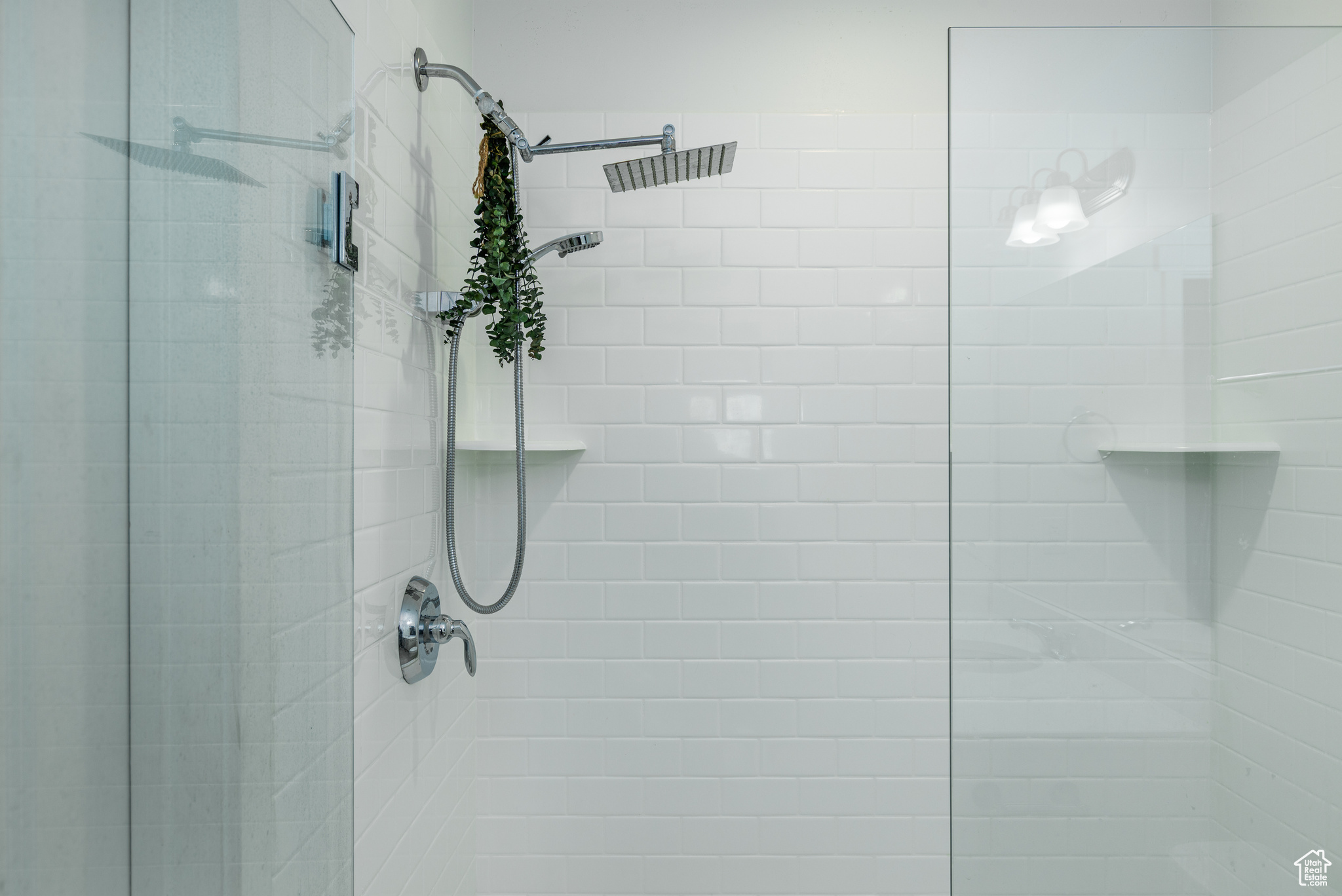 Full bath with a shower stall