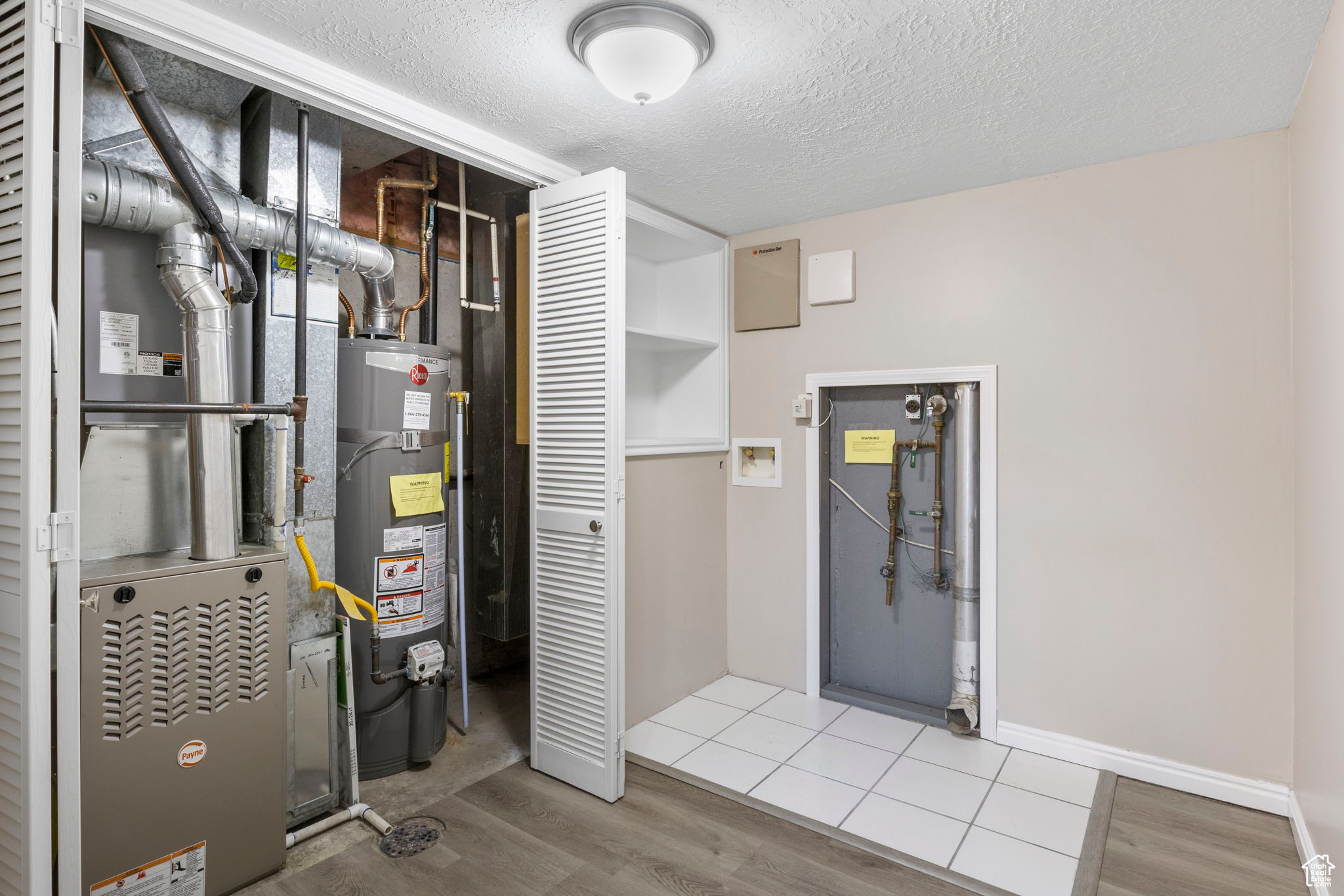 Utility room with water heater