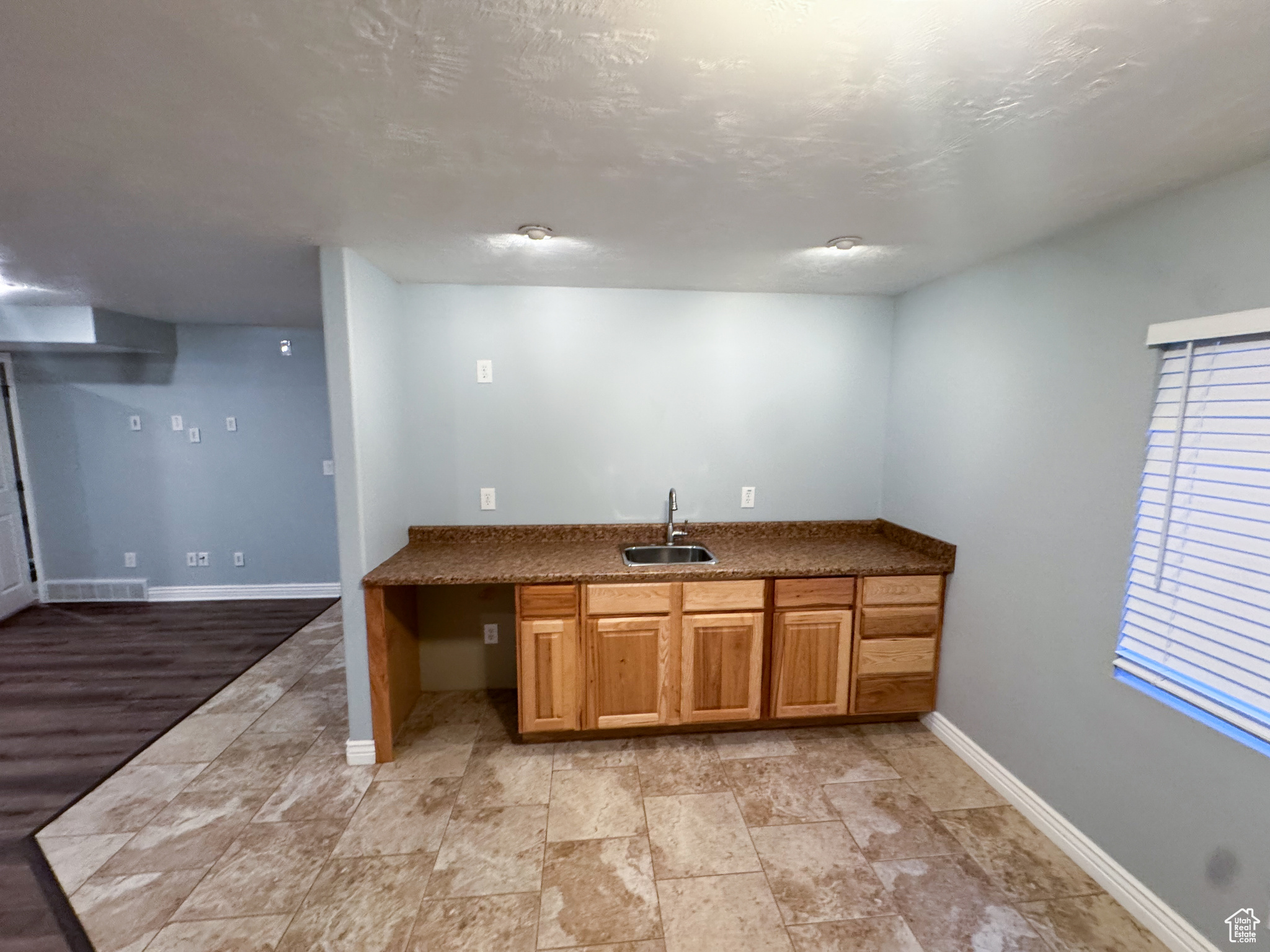 Bar featuring visible vents, baseboards, and a sink