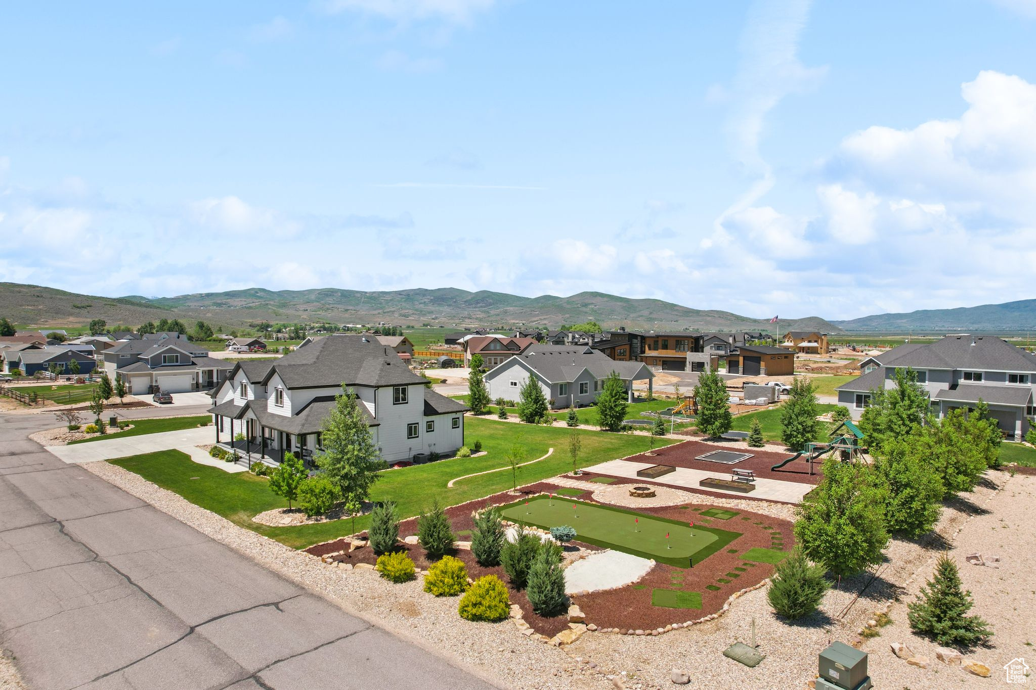View of community with a residential view and a mountain view