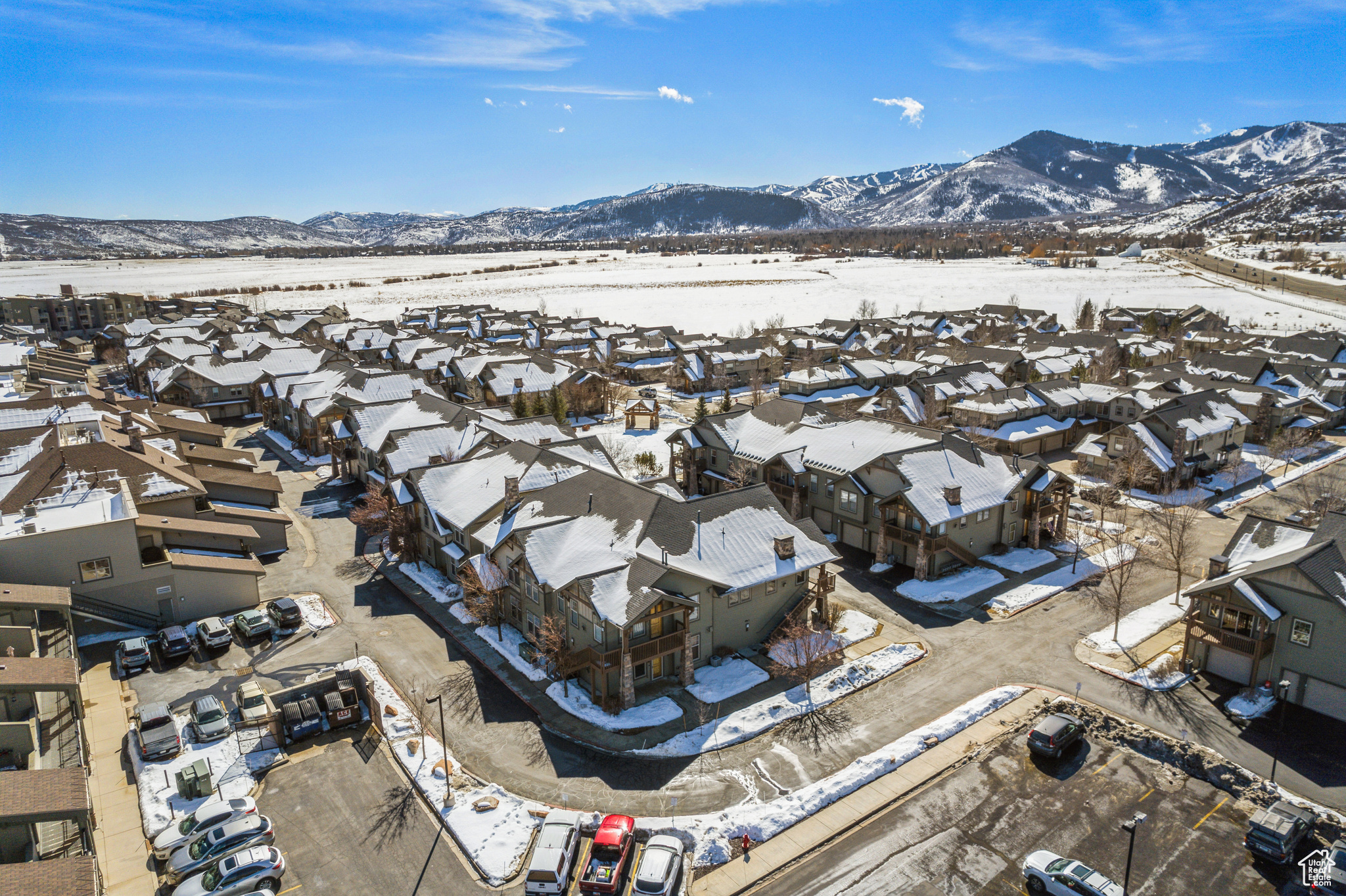 Snowy aerial view featuring Swanner Preserve