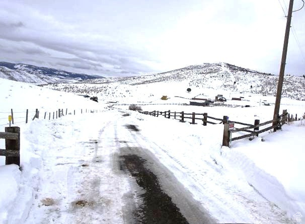 Mountain view featuring a rural view
