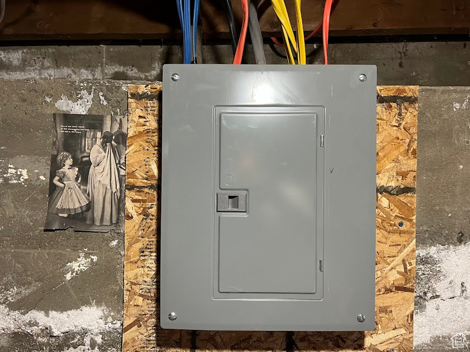 Utility room with electric panel