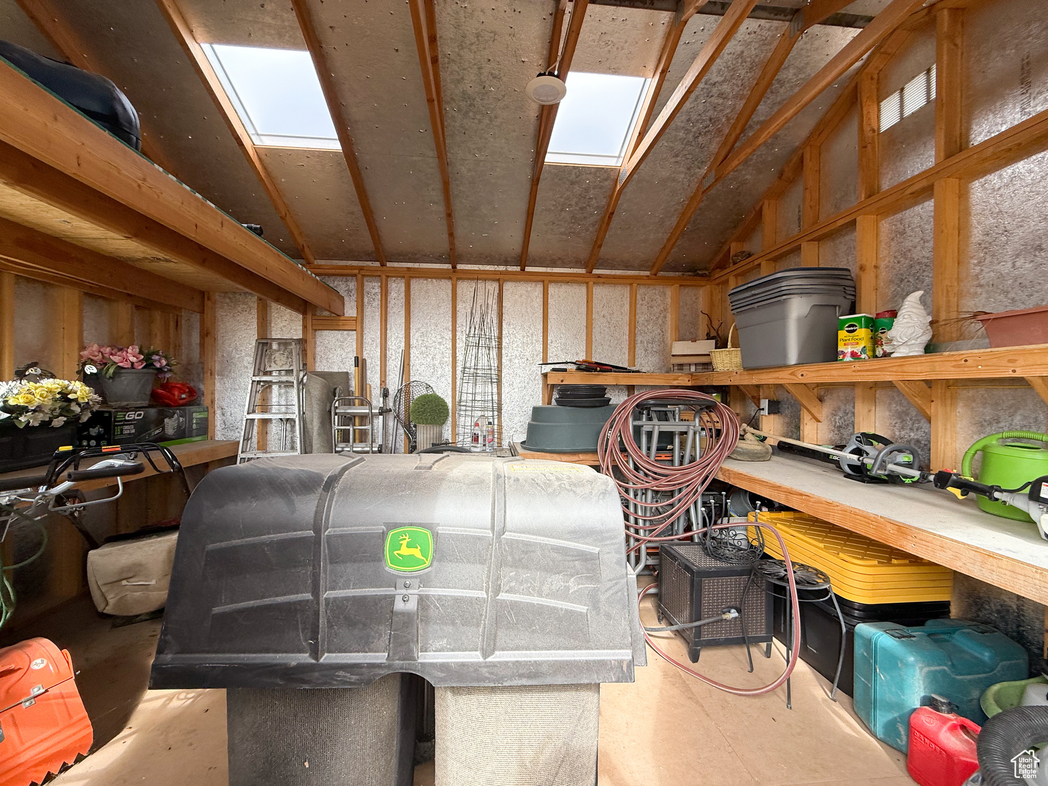 Storage room with a skylight