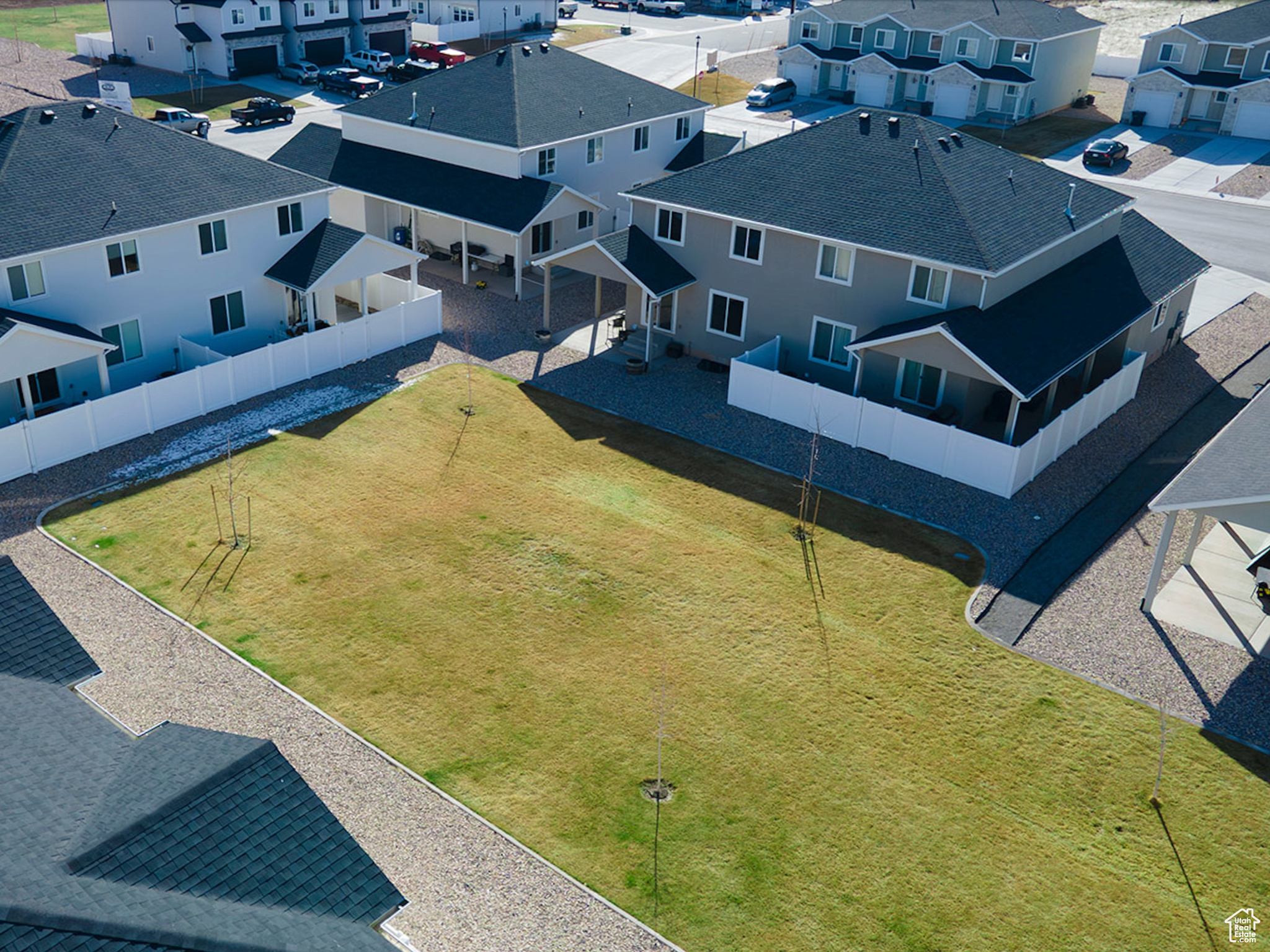 Drone / aerial view with a residential view