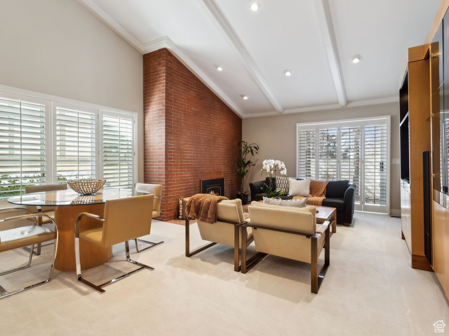 Semi-formal dining area and family room