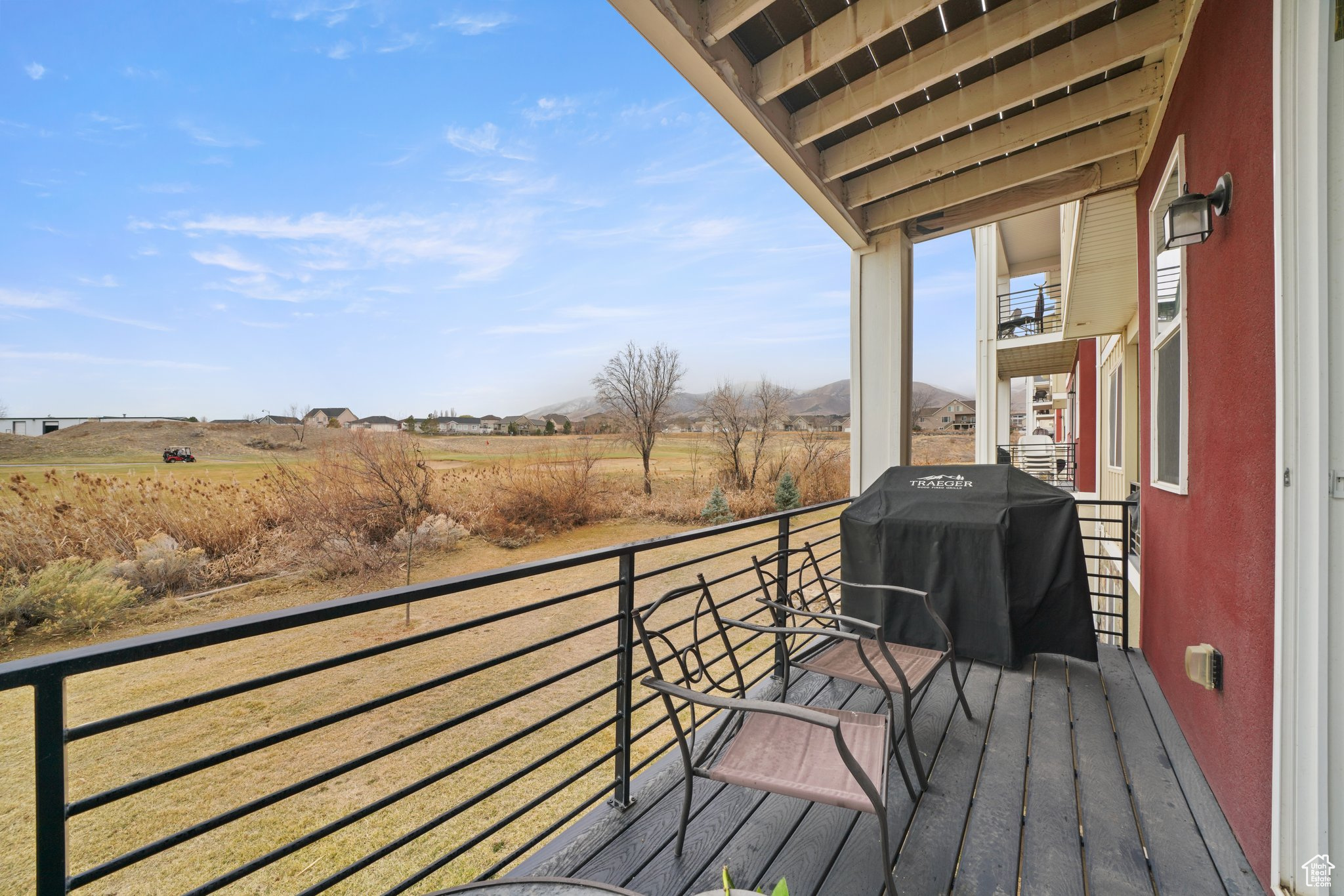 Balcony with a mountain view, a rural view, and area for grilling