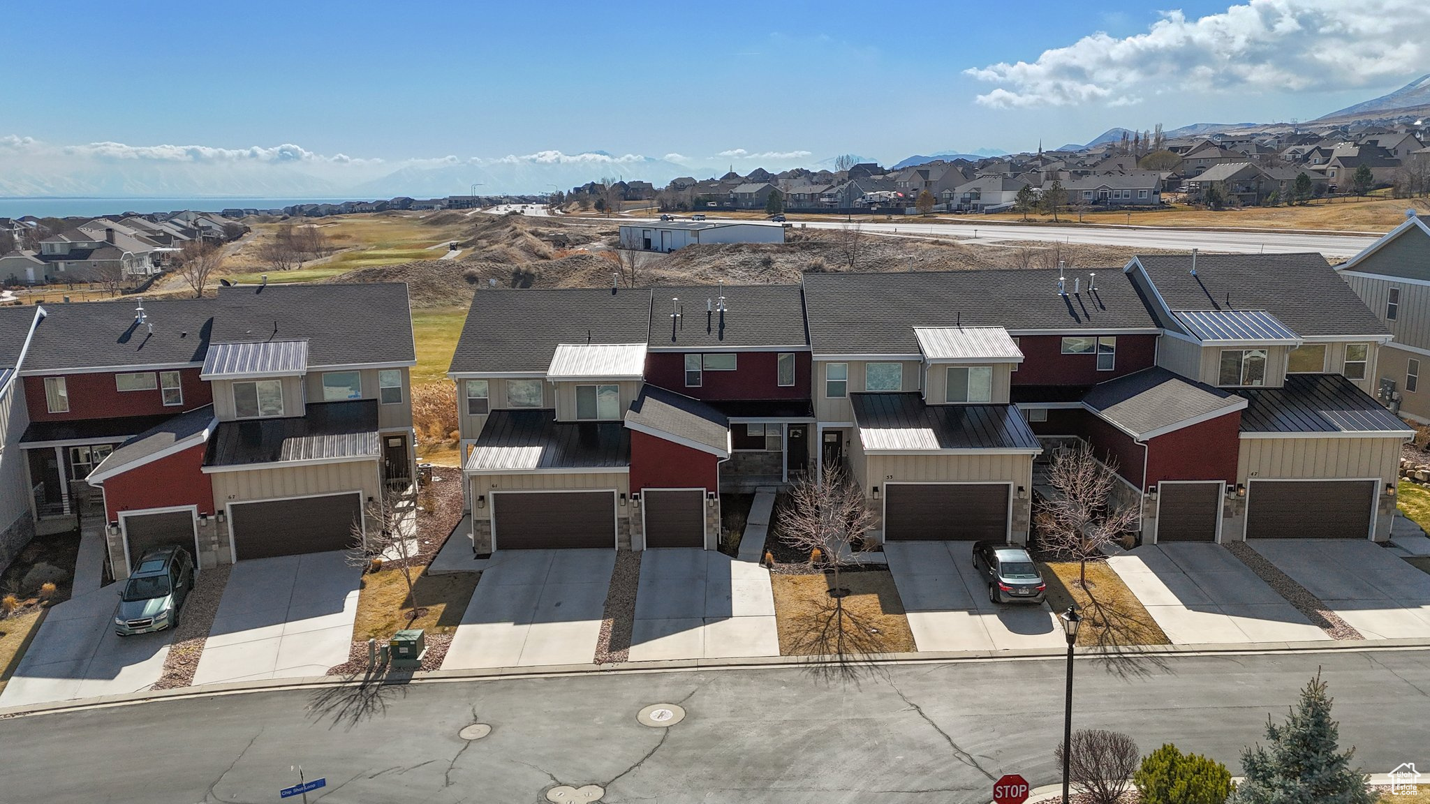 Aerial view featuring a residential view