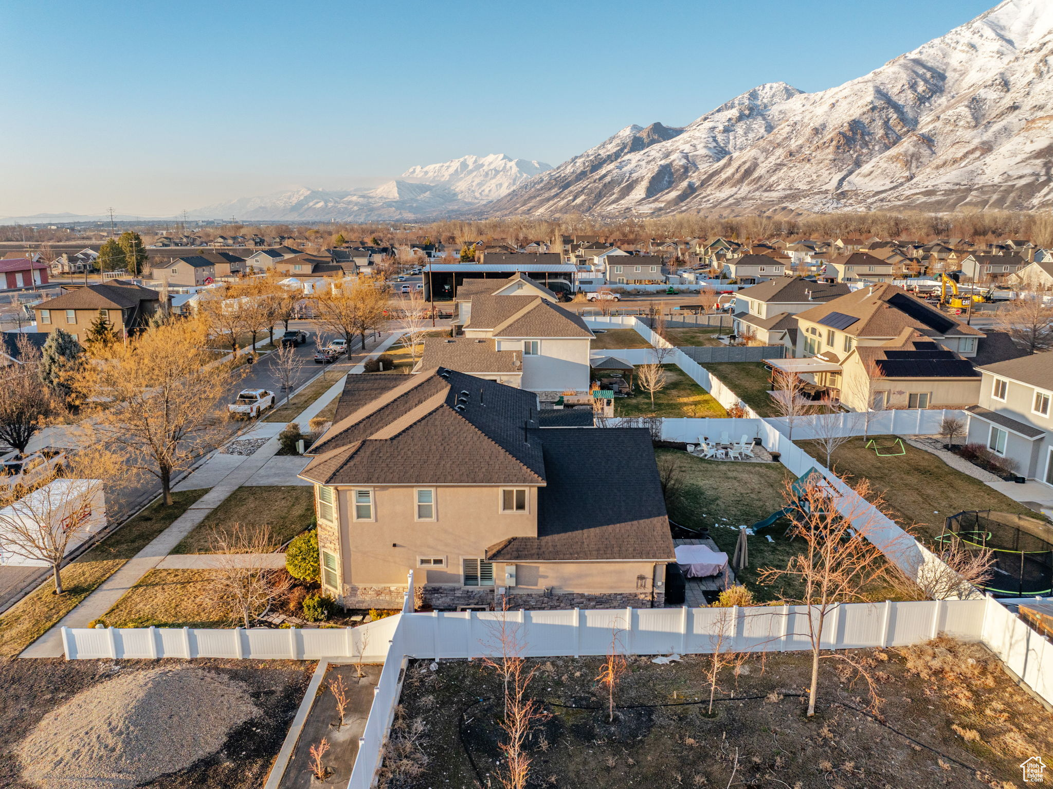 Aerial view featuring our majestic Utah mountains. View to the North.
