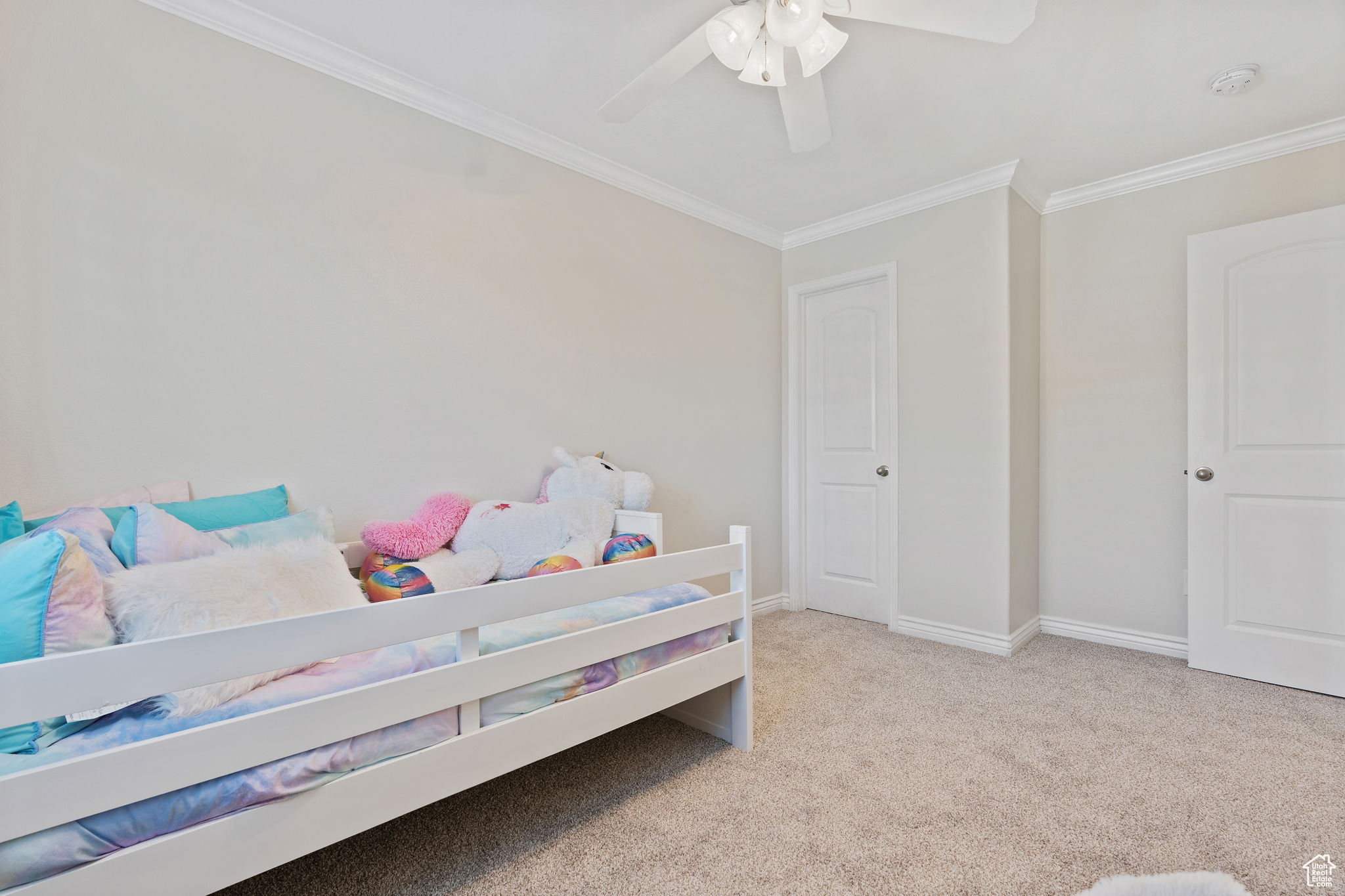 Large bedroom 3 on Level 2. Walk in closet. Plantation shutters. New carpet, new paint.
