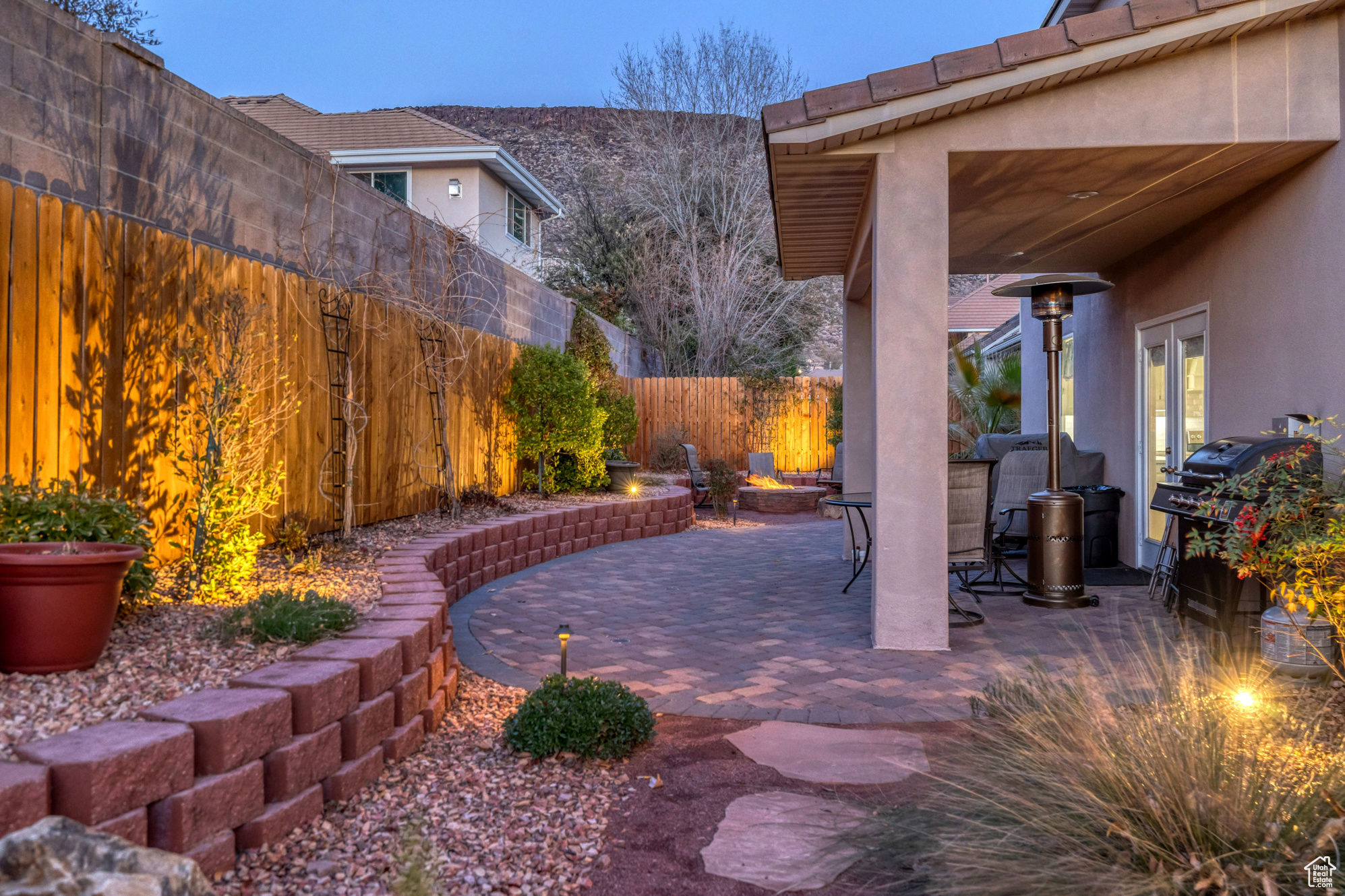 View of patio / terrace featuring a fenced backyard and grilling area