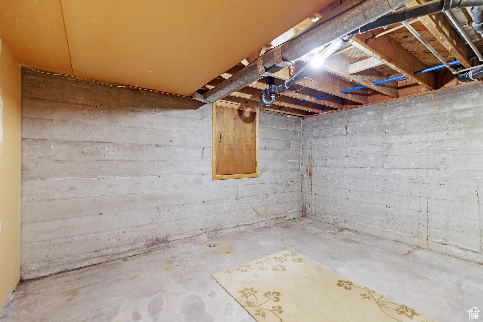 View of unfinished basement