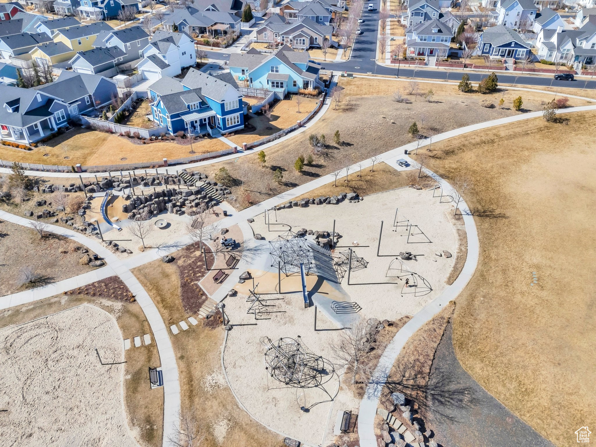Aerial view featuring a residential view