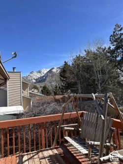 Large Deck with View of Wasatch Mountains