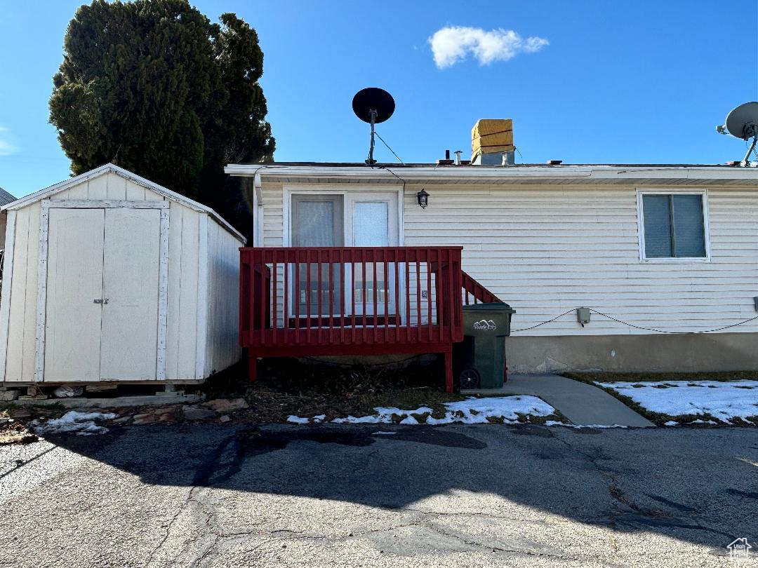 457 E Vine:Back view with the deck!