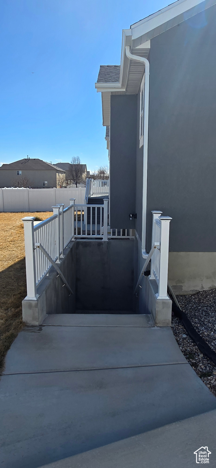 Exterior space featuring fence