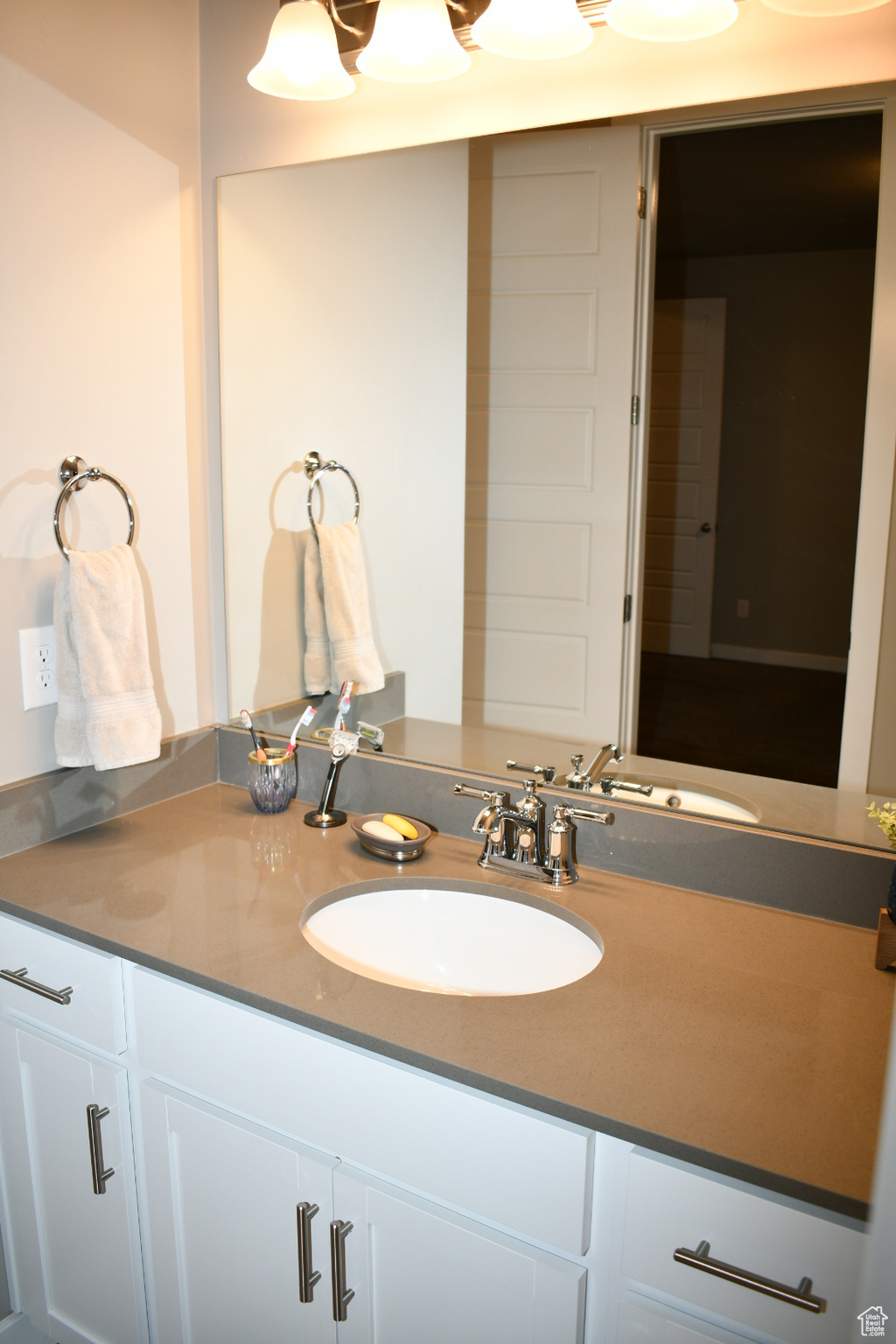 Bathroom featuring vanity