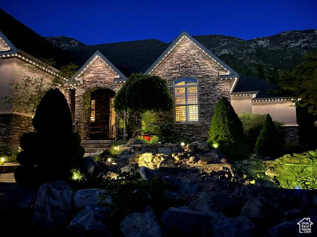 Front of House at twilight