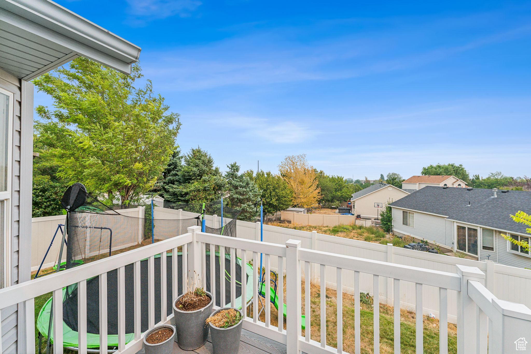 Balcony featuring a residential view