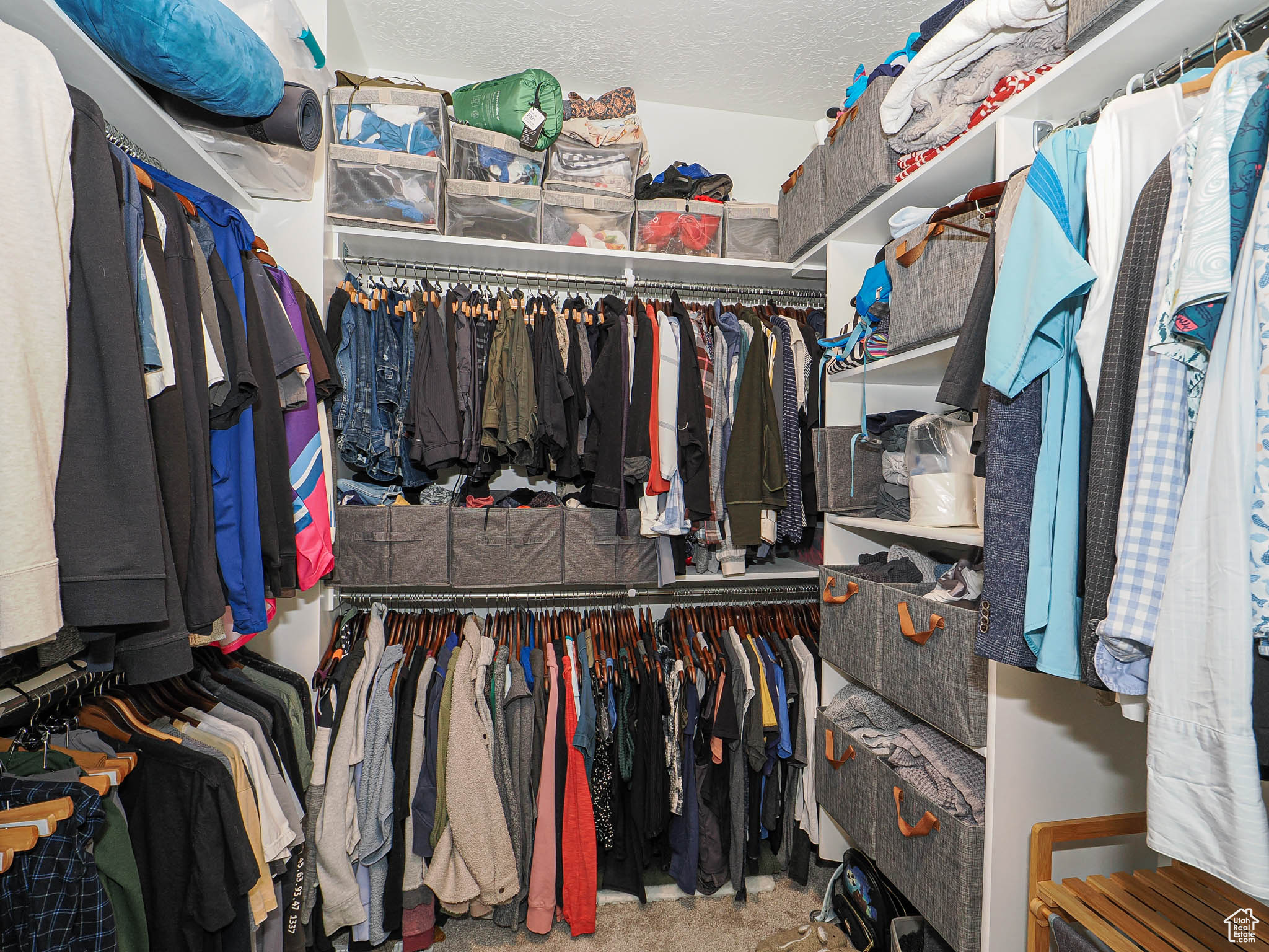 View of walk in closet