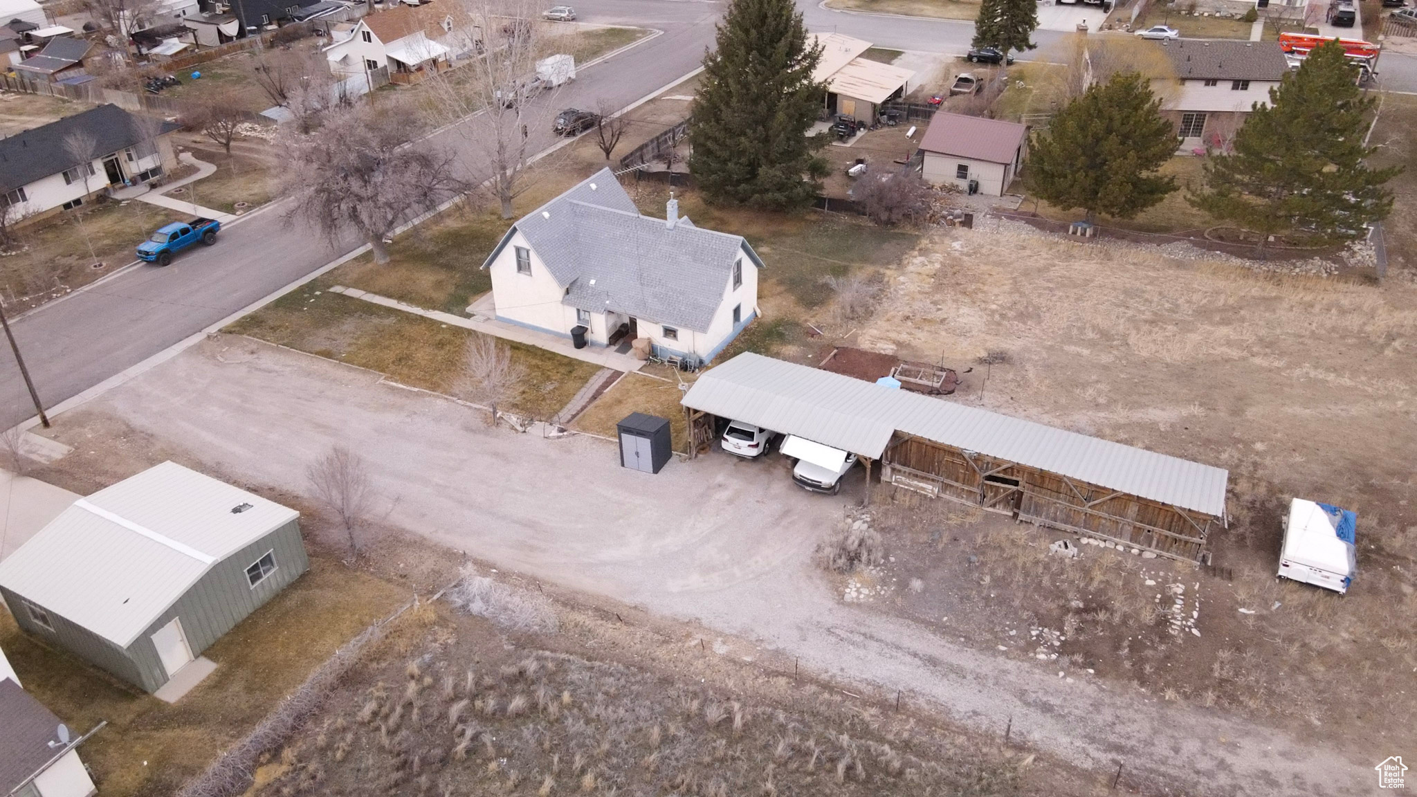 Drone / aerial view with a residential view
