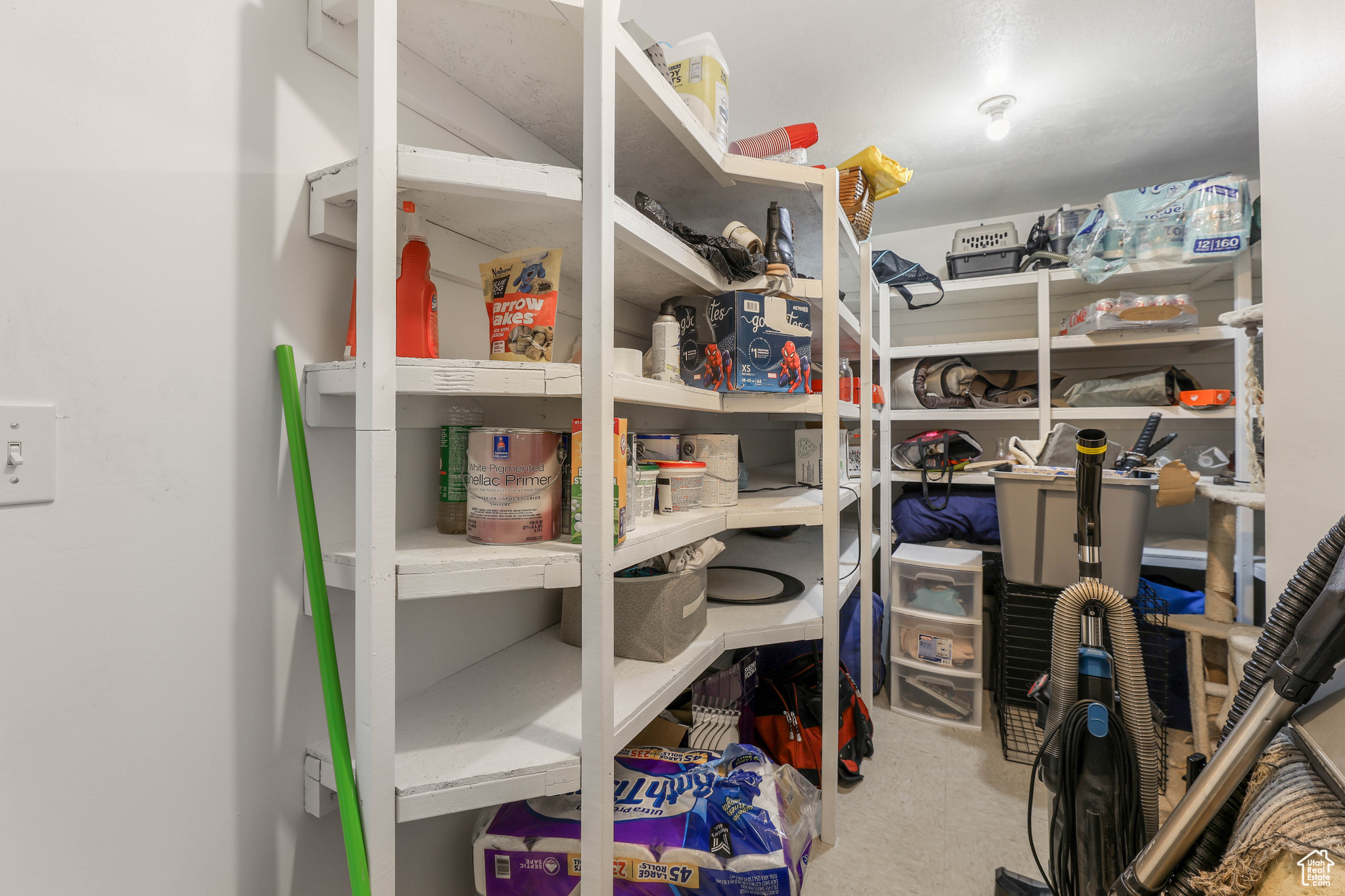 Built in shelves in your spacious storage room