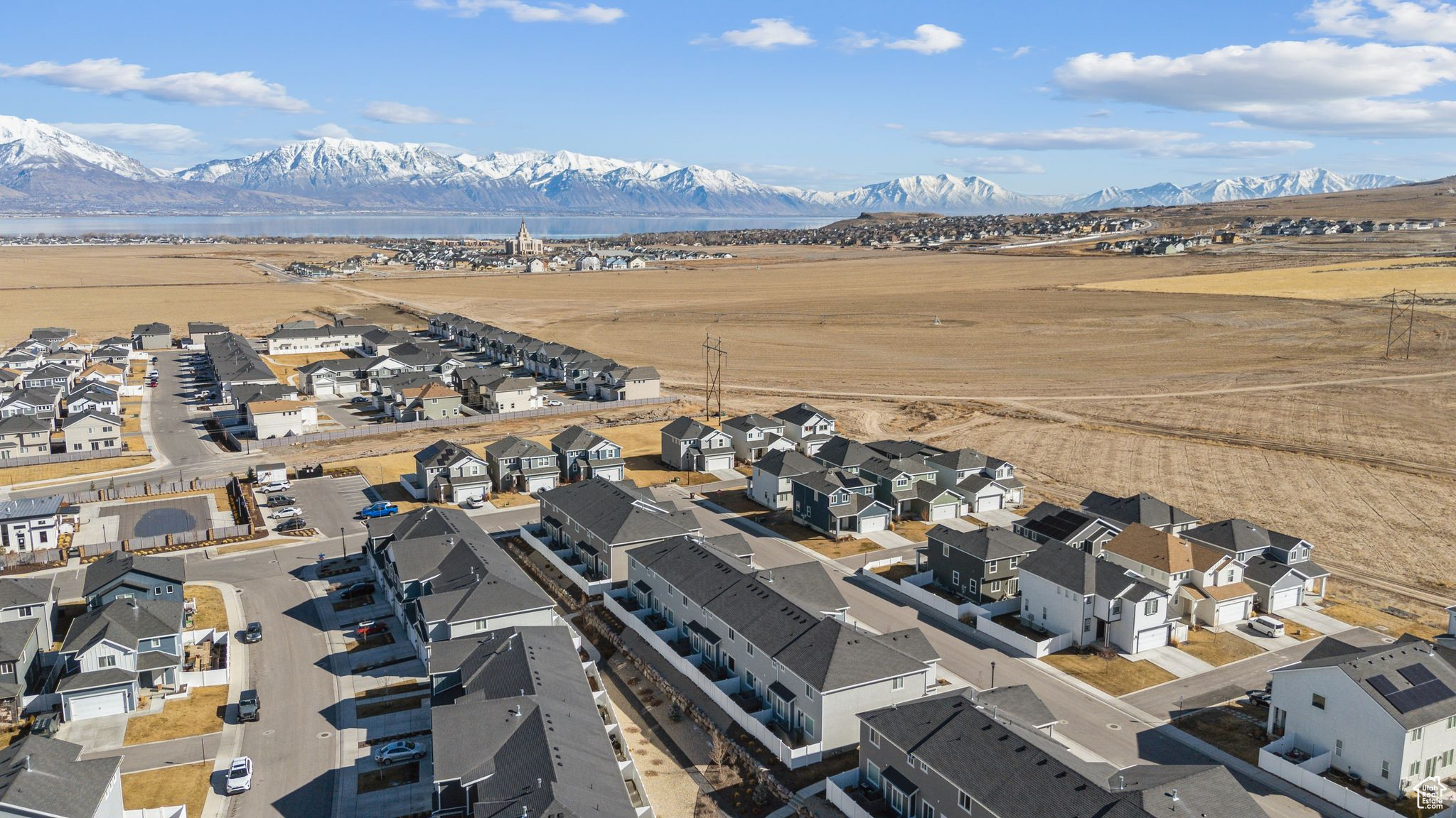 Bird's eye view with a residential view and a mountain view