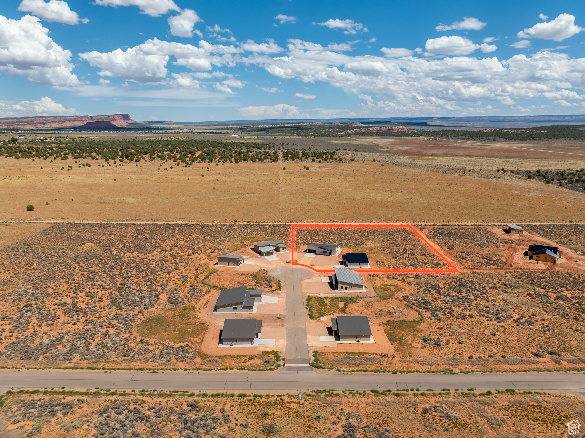 Bird's eye view with a rural view and a desert view