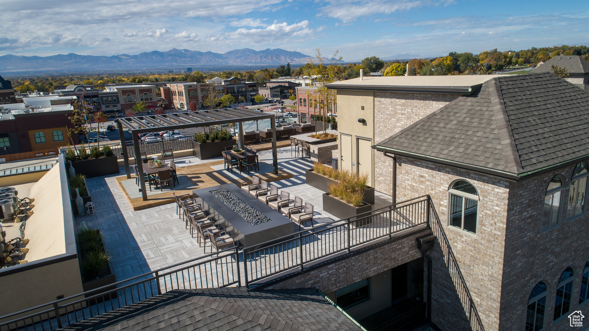 Exterior space with a mountain view