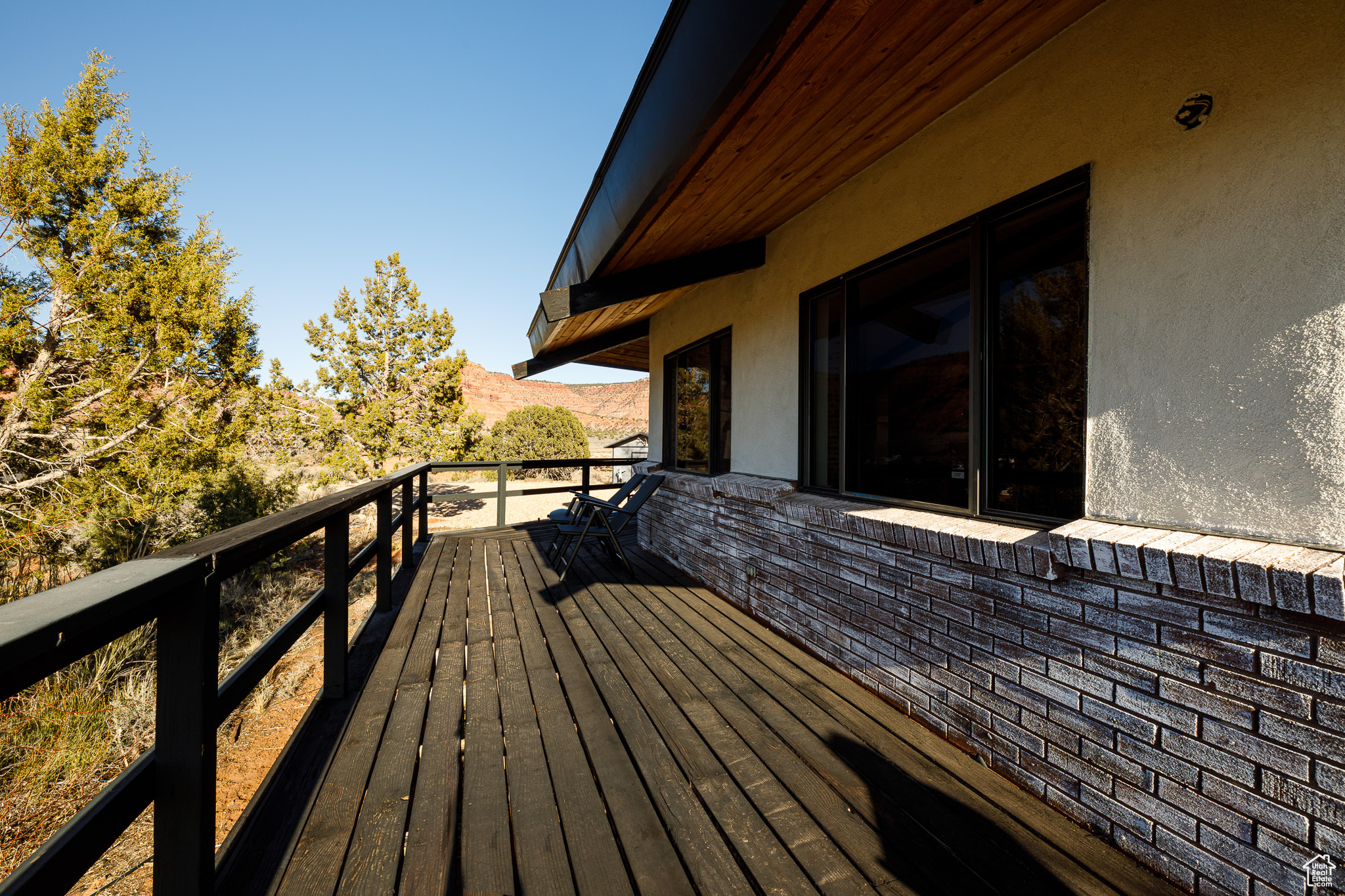 View of wooden terrace