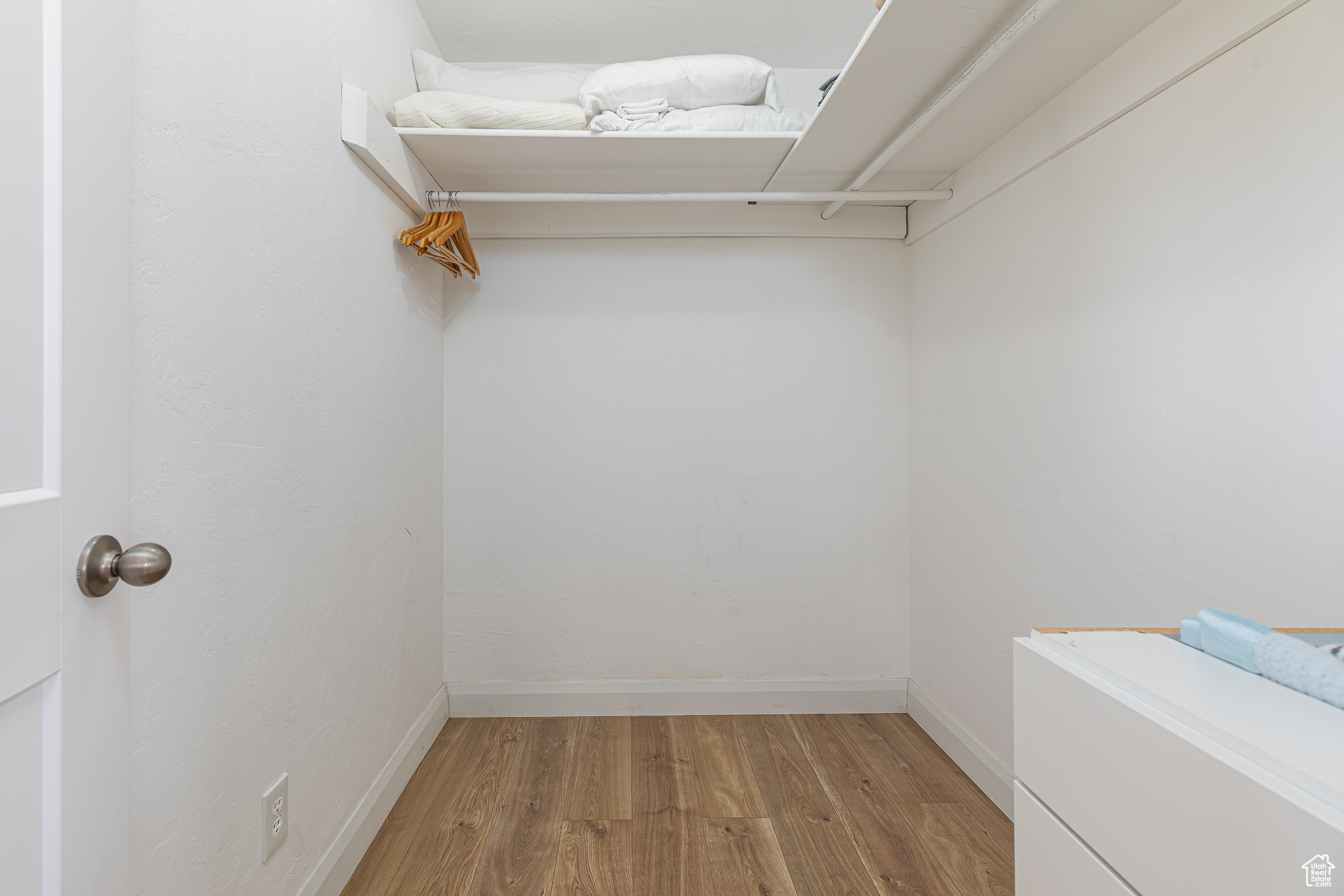 Spacious closet featuring wood finished floors